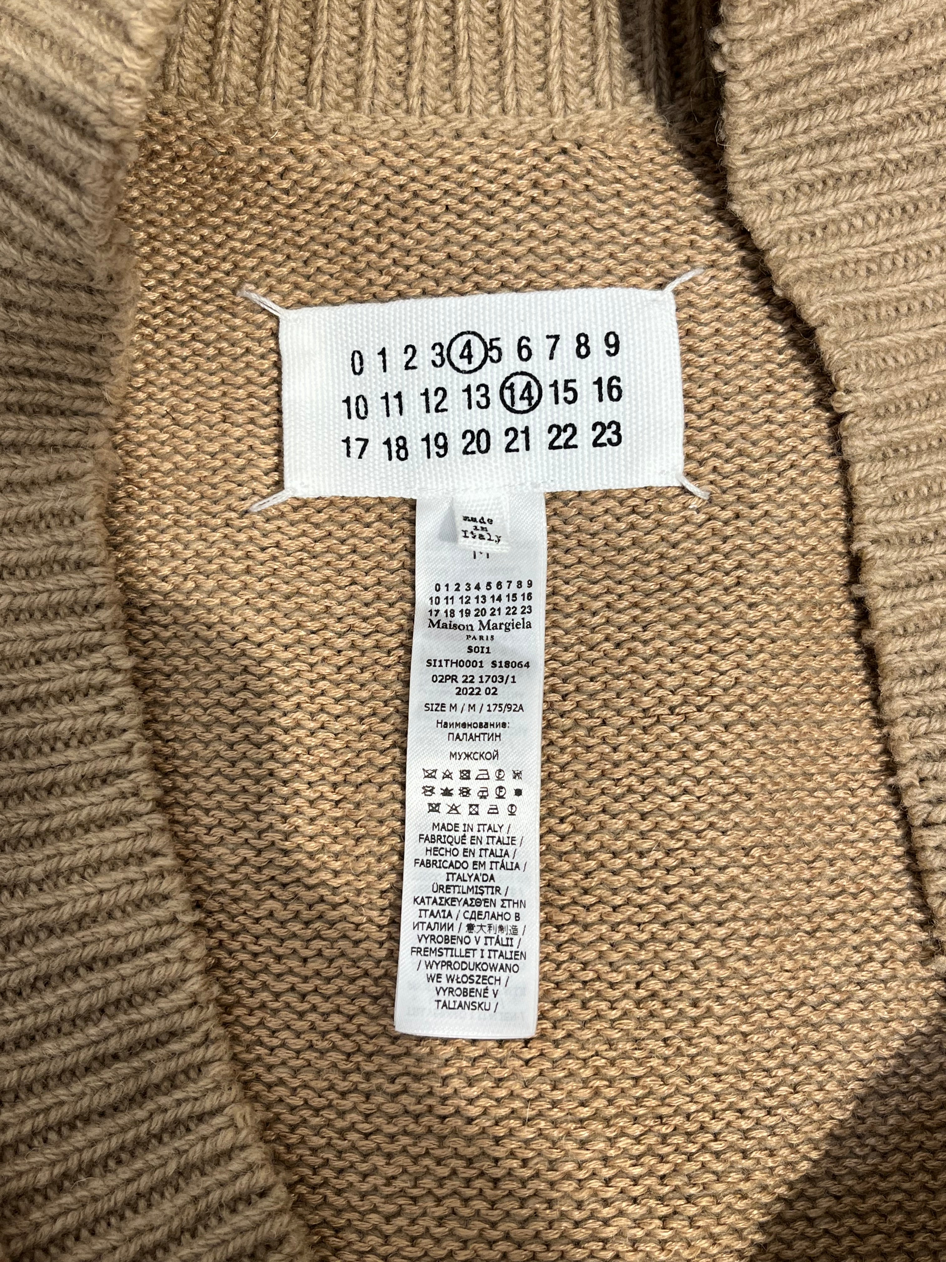 Maison Margiela/HeavyKnit Vest/M/Wool/BEG/OPEN SIDE 2 COLLAR view 3