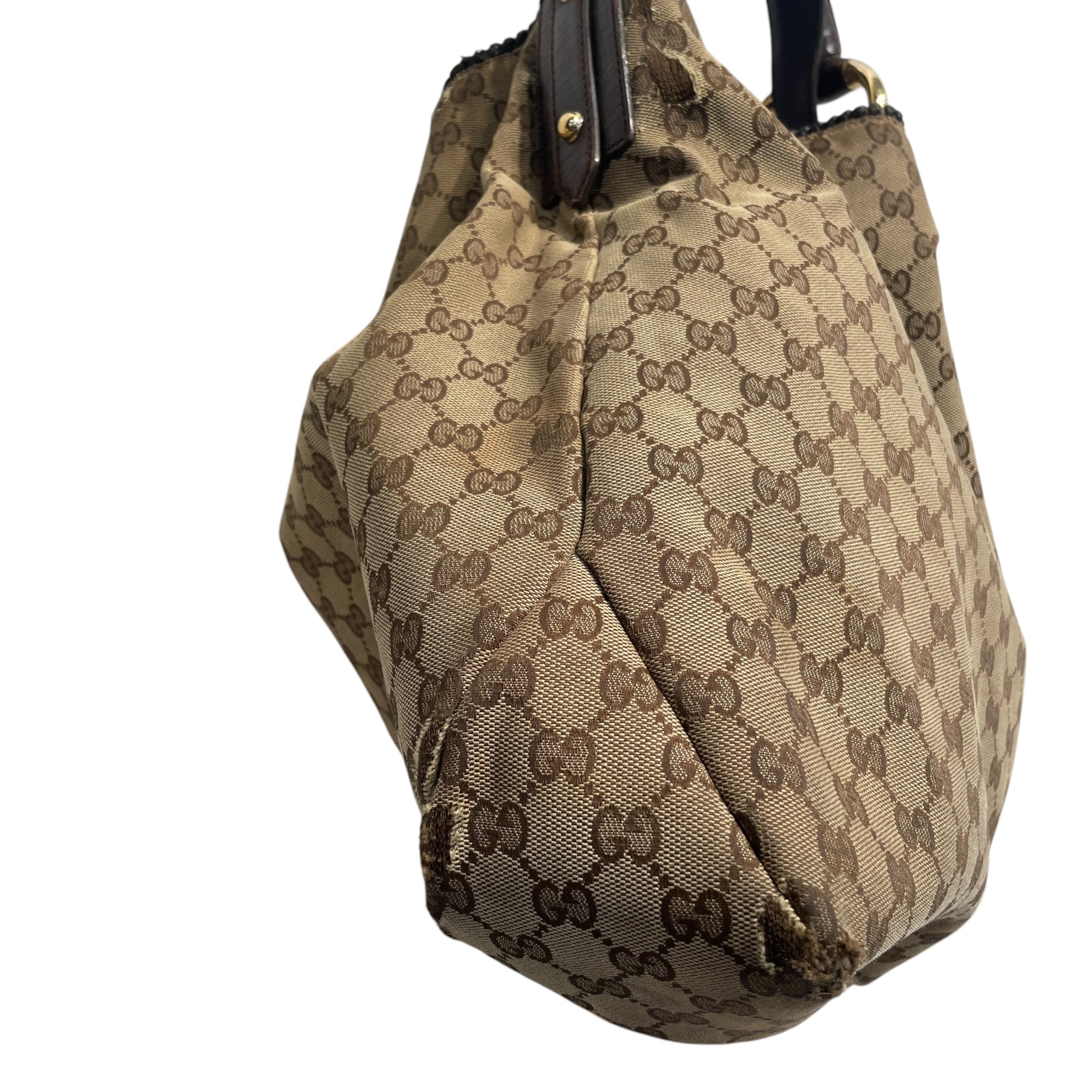GUCCI/Bag/Monogram/Cotton/BRW/Monogram Hobo Bag view 5