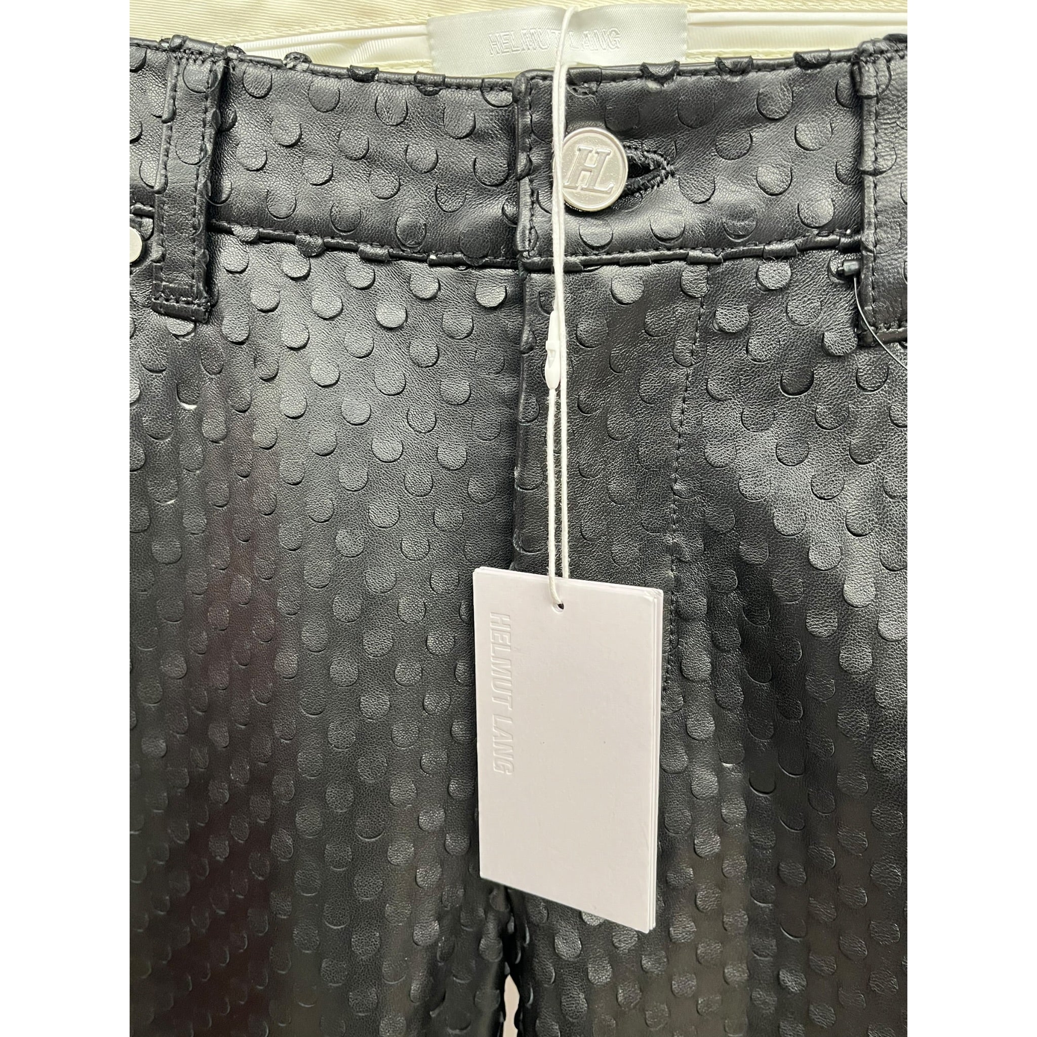 Helmut Lang/Bottoms/29/Leather/BLK/hole punch effect 2 layer view 6
