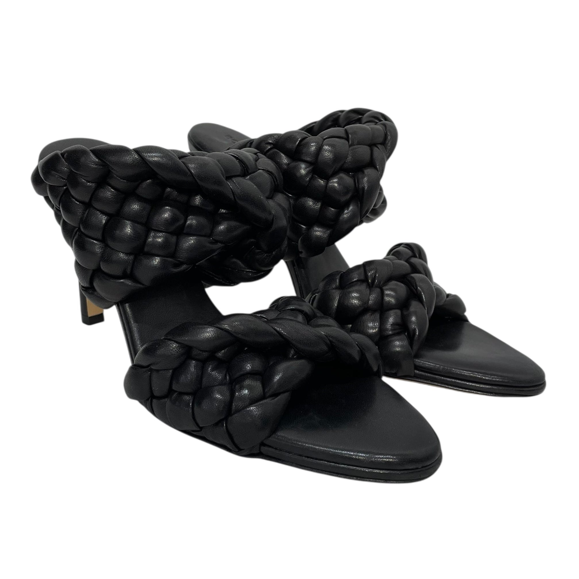 BOTTEGA VENETA/Heels/EU 36/Leather/BLK/Basket Twist Weave view 1
