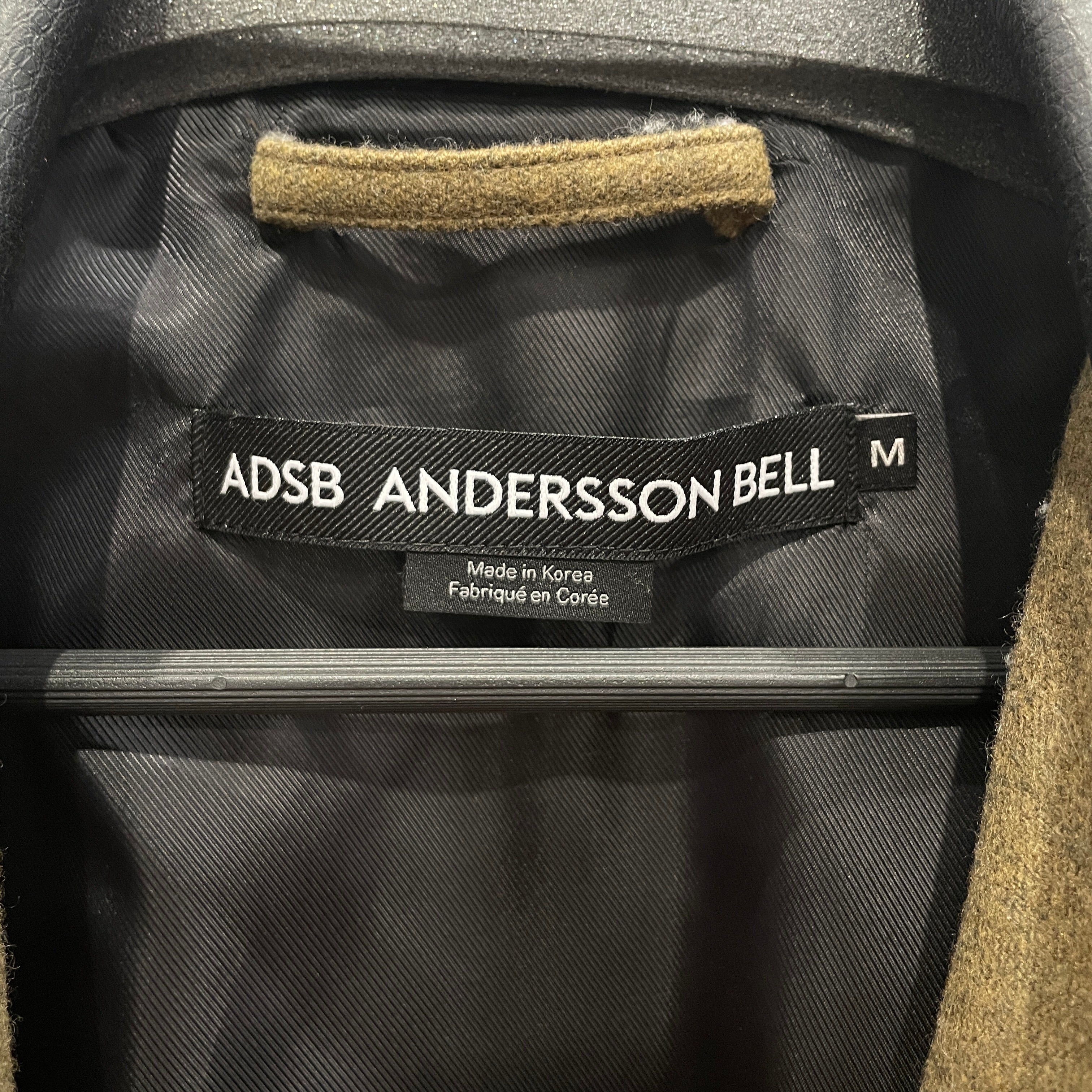 Andersson Bell/Baseball Jkt/M/Wool/KHK/LEATHER/WHOOL view 3