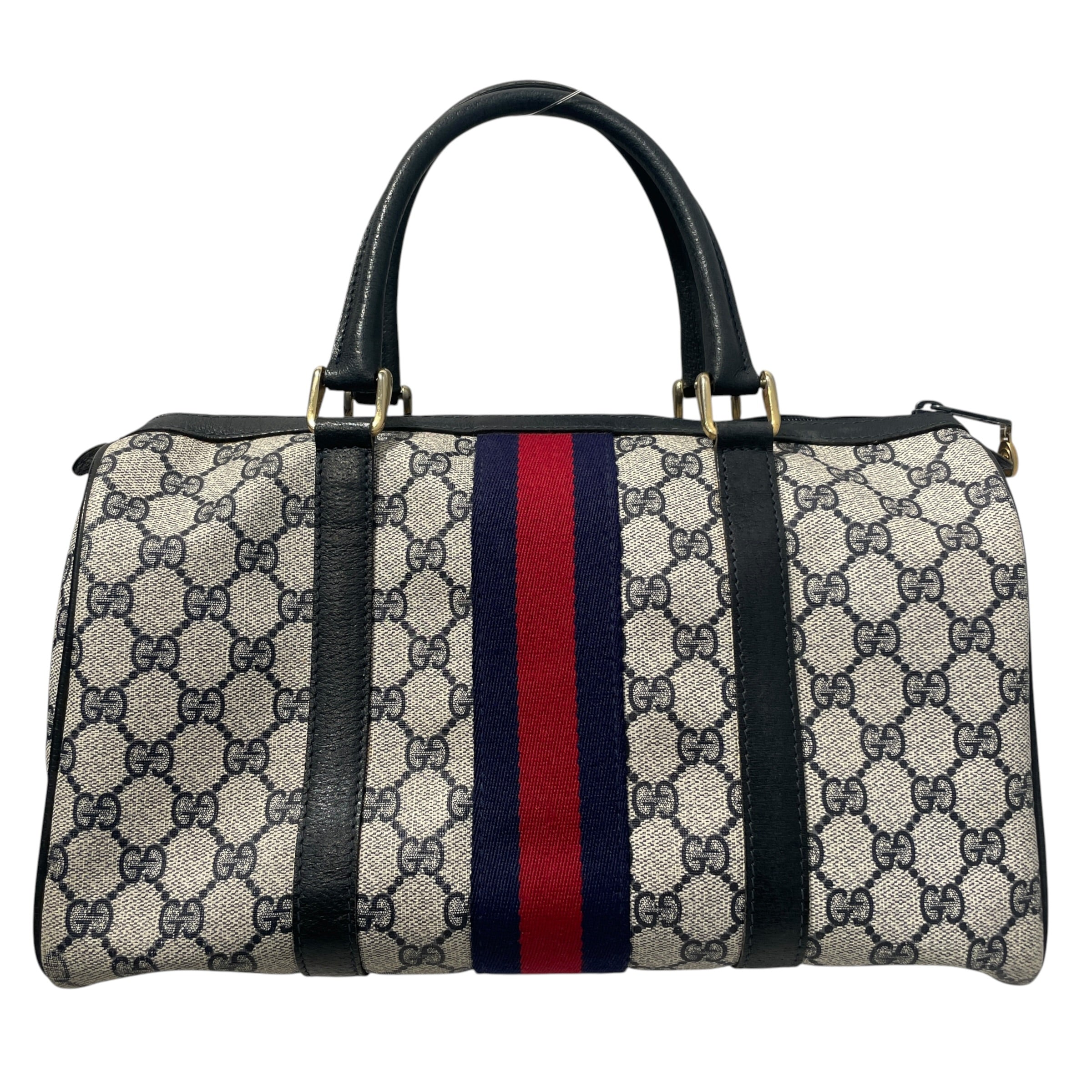 GUCCI/Luggage/Monogram/Leather/GRY/GG Boston Bag view 2