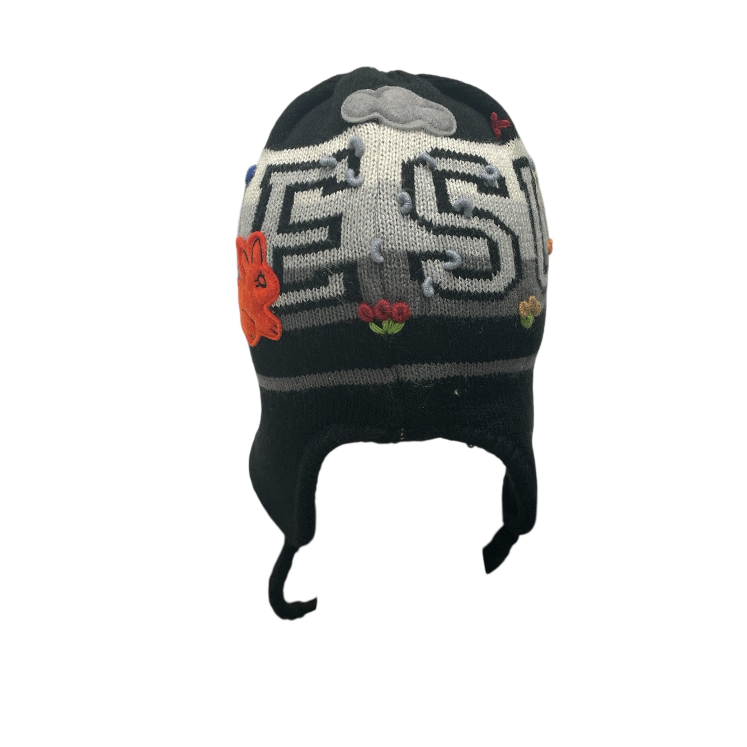 Supreme/Beanie/OS/Graphic/Acrylic/BLK/Felt Applique Earflap F/W 2025 view 2