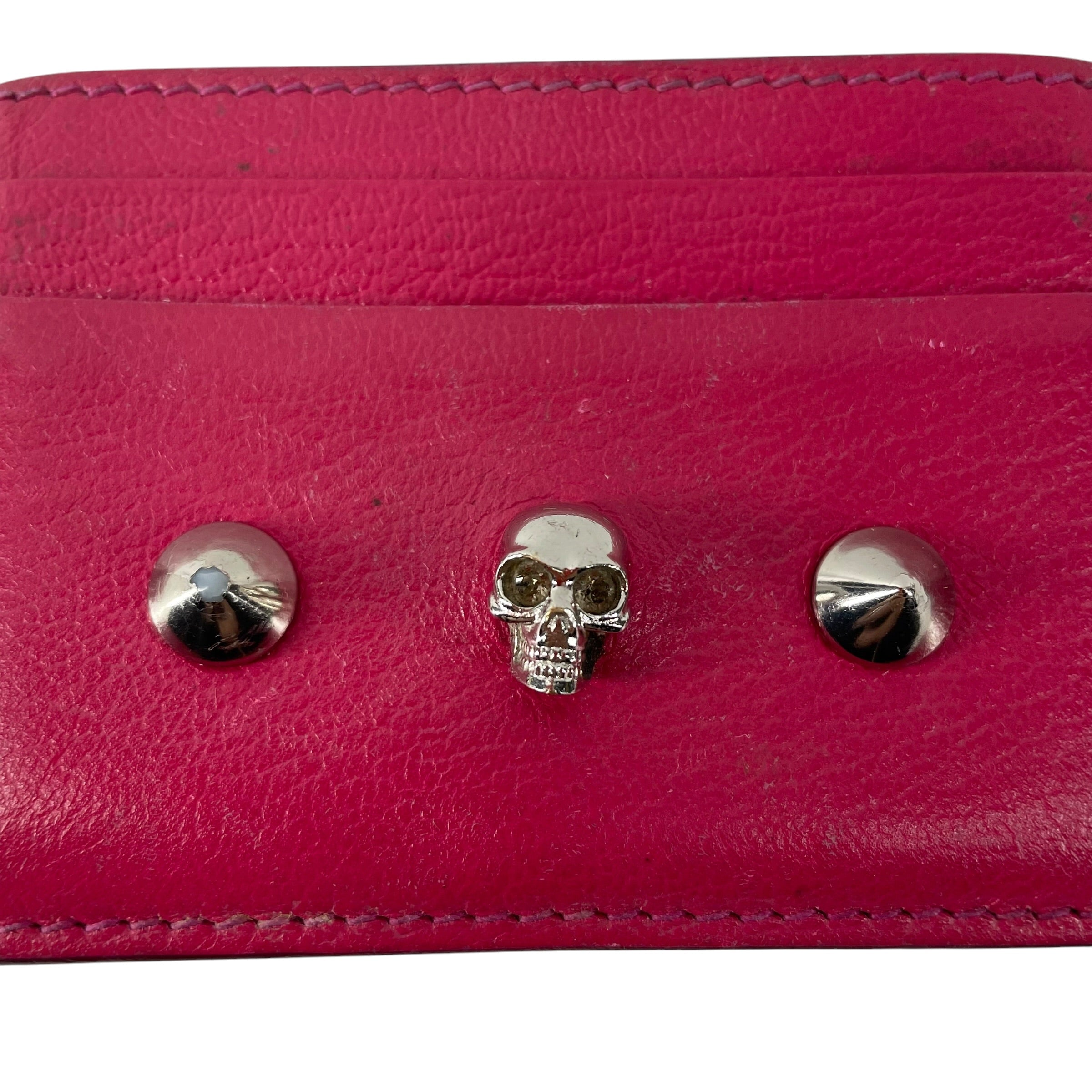 Alexander McQueen/Wallet/Leather/PNK/SKULL STUD CARDHOLDER view 4