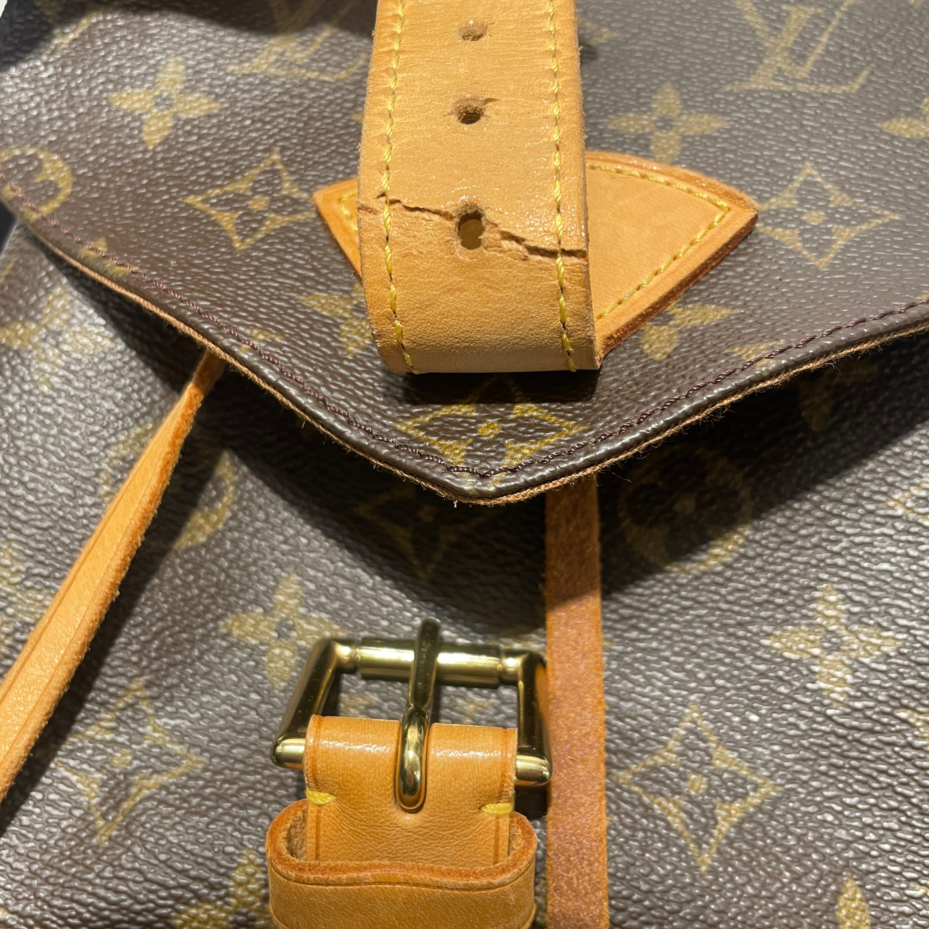 LOUIS VUITTON/Backpack/Monogram/Leather/BRW/Montsouris GM view 8