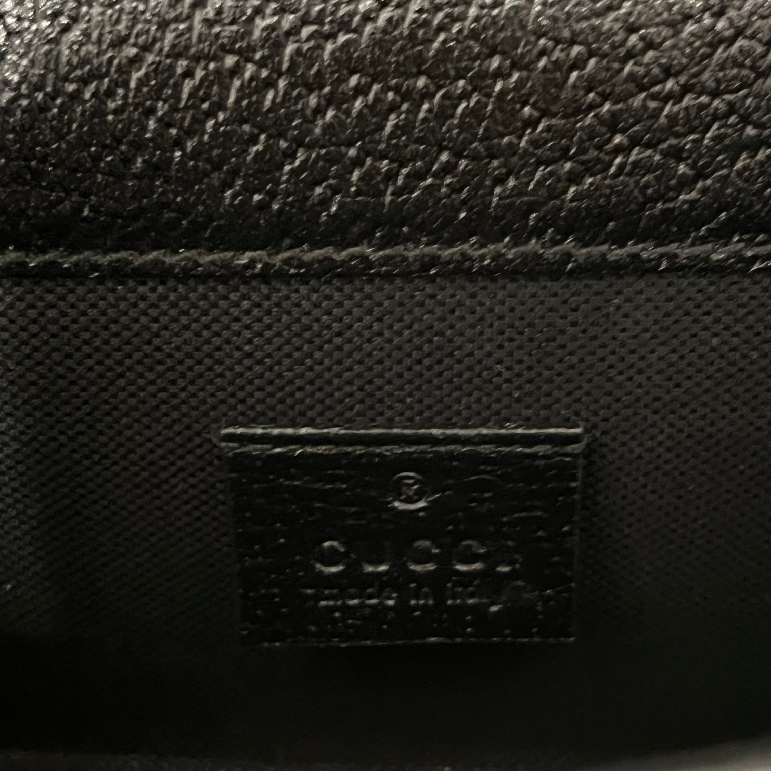 GUCCI/Cross Body Bag/Monogram/Cotton/BLK/Mini Horsebit 1955 Crossbody view 6