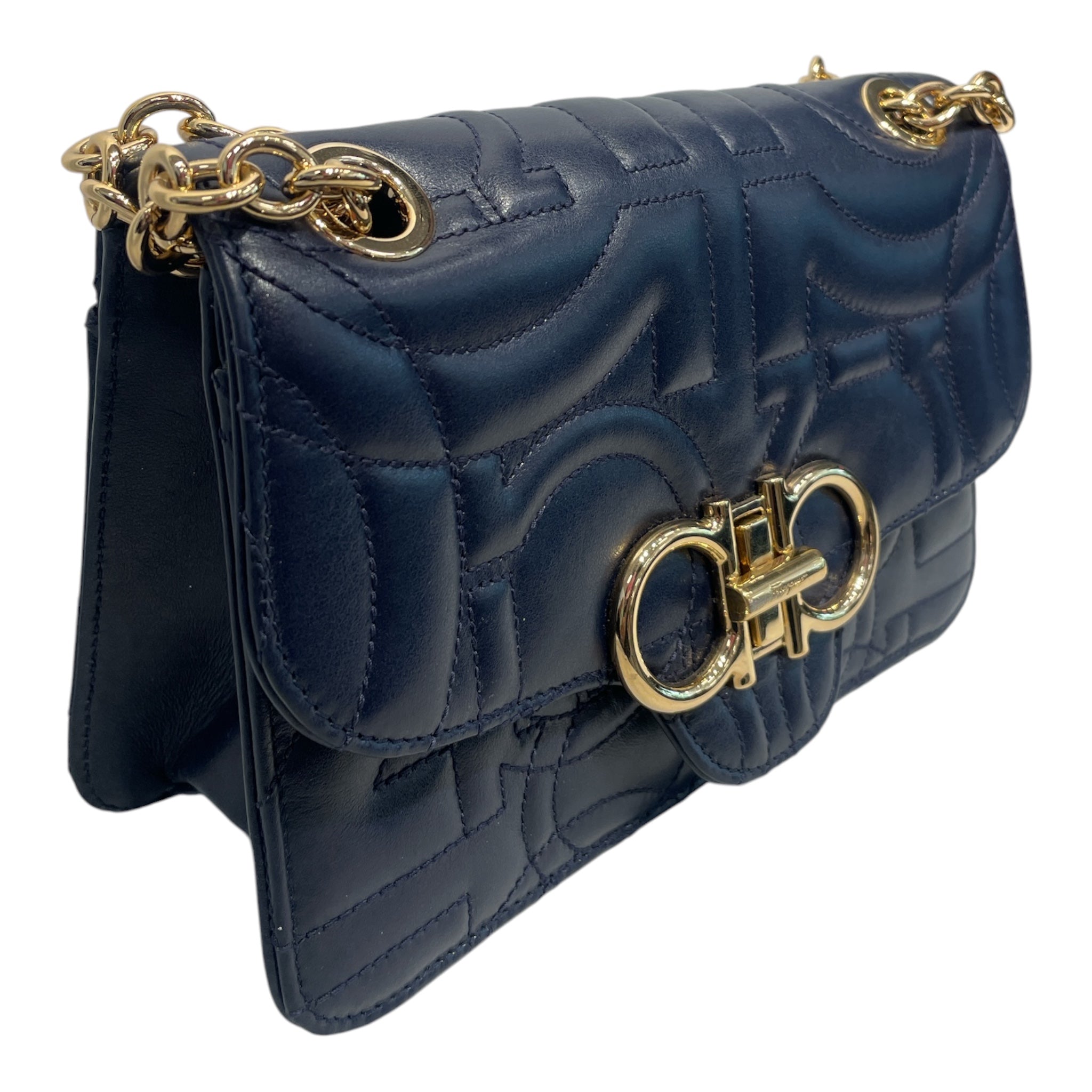 Salvatore Ferragamo/Cross Body Bag/Leather/BLU/GANICI view 3