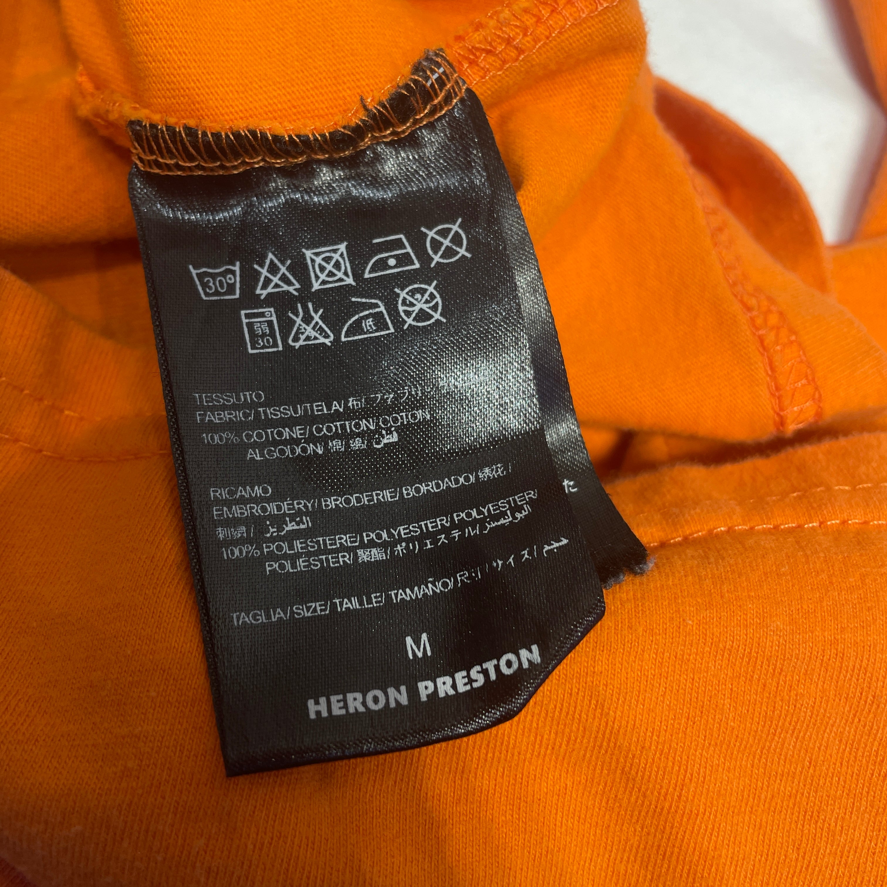 HERON PRESTON/T-Shirt/M/Cotton/ORN/Graphic/ view 5