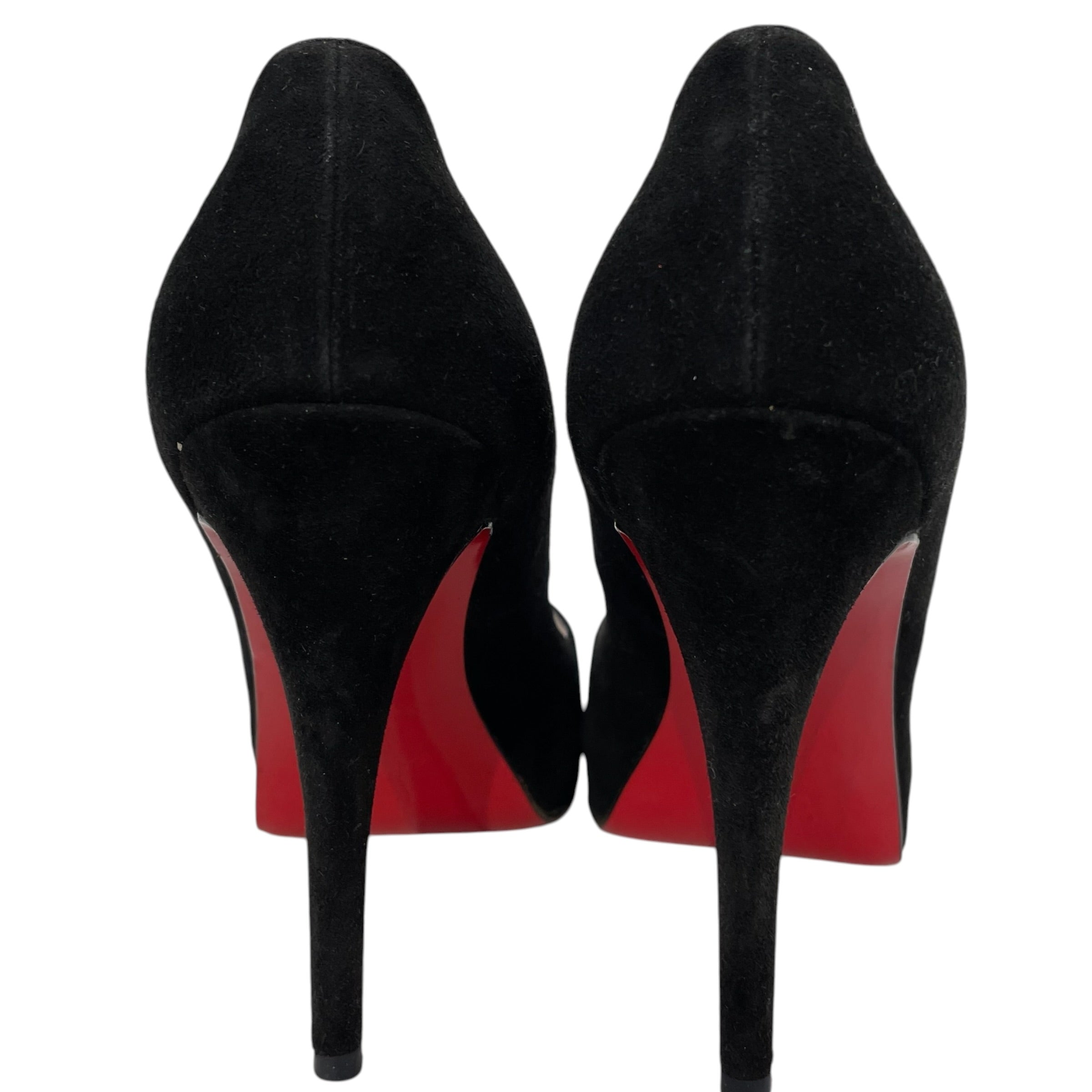 Christian Louboutin/Heels/US 8/Suede/BLK/CHRISTIAN LOUBOUTIN SUEDE HEEL view 5
