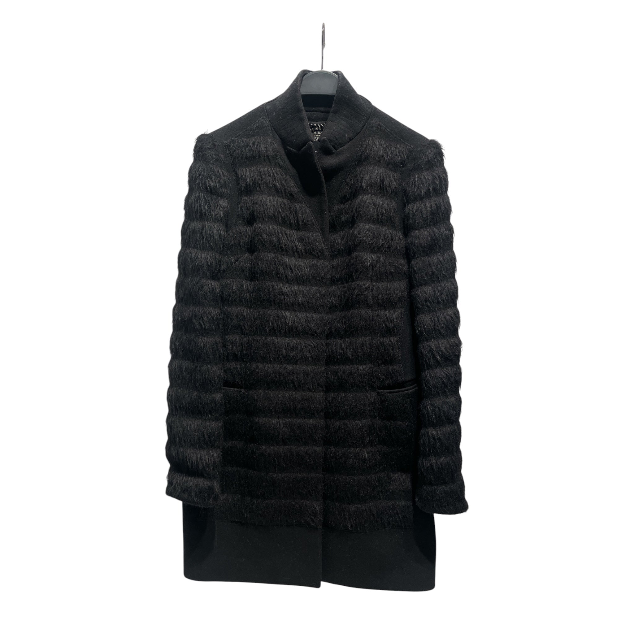 ALLSAINTS SPITALFIELDS/Peacoat/10/Wool/BLK/Fur covered Peacot view 1