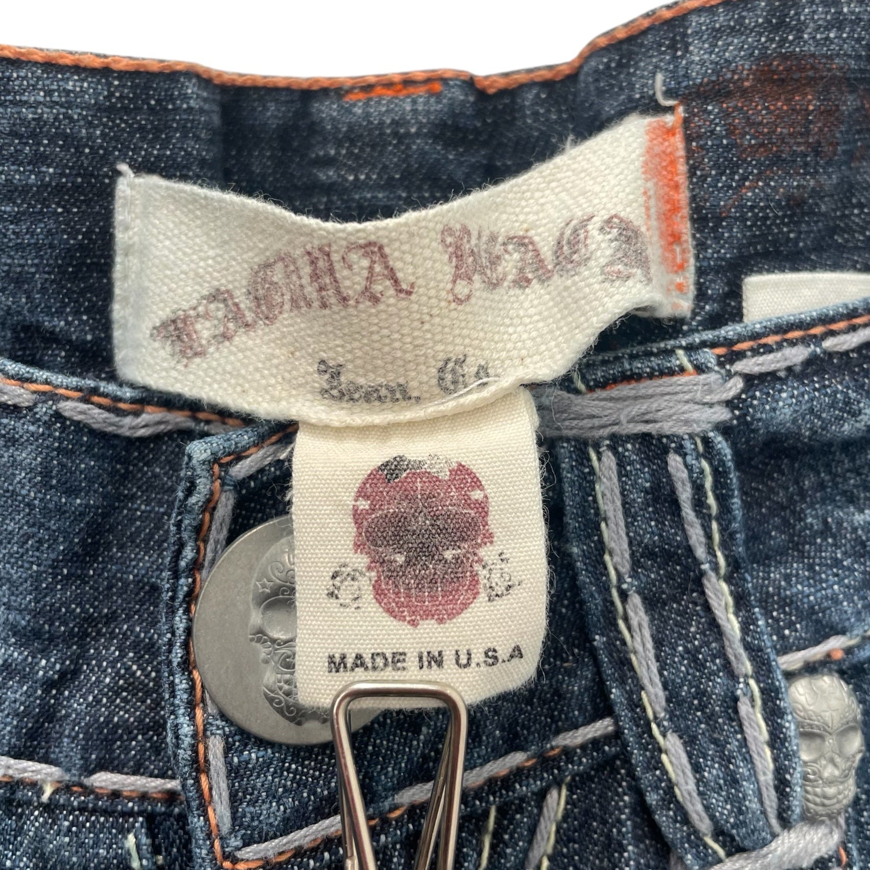 laguna beach/Straight Pants/32/Denim/IDG/studded cross pockets view 4