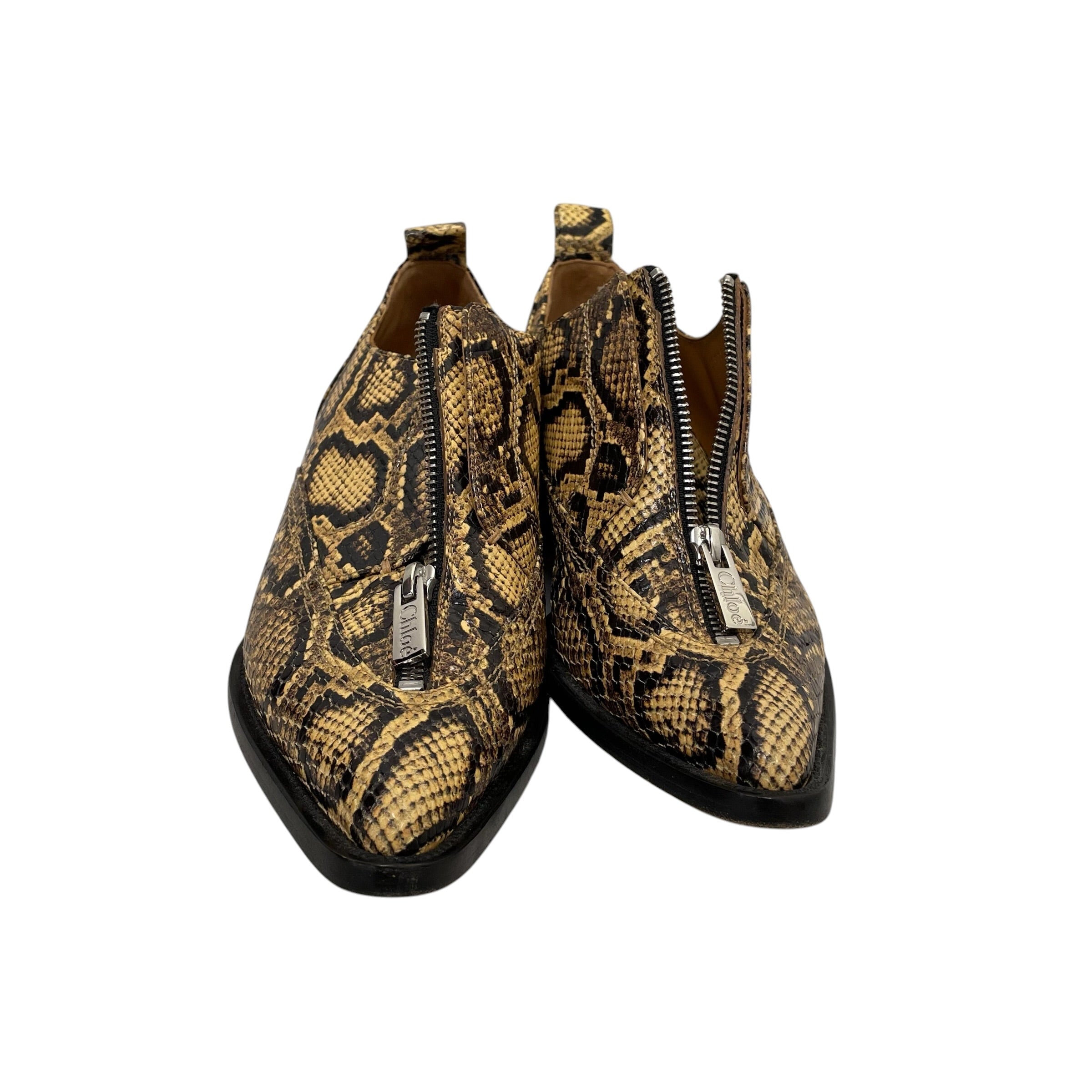 Chloe/Shoes/EU 40/Animal Pattern/Leather/YEL/SNAKESKIN WITH ZIPPER view 1