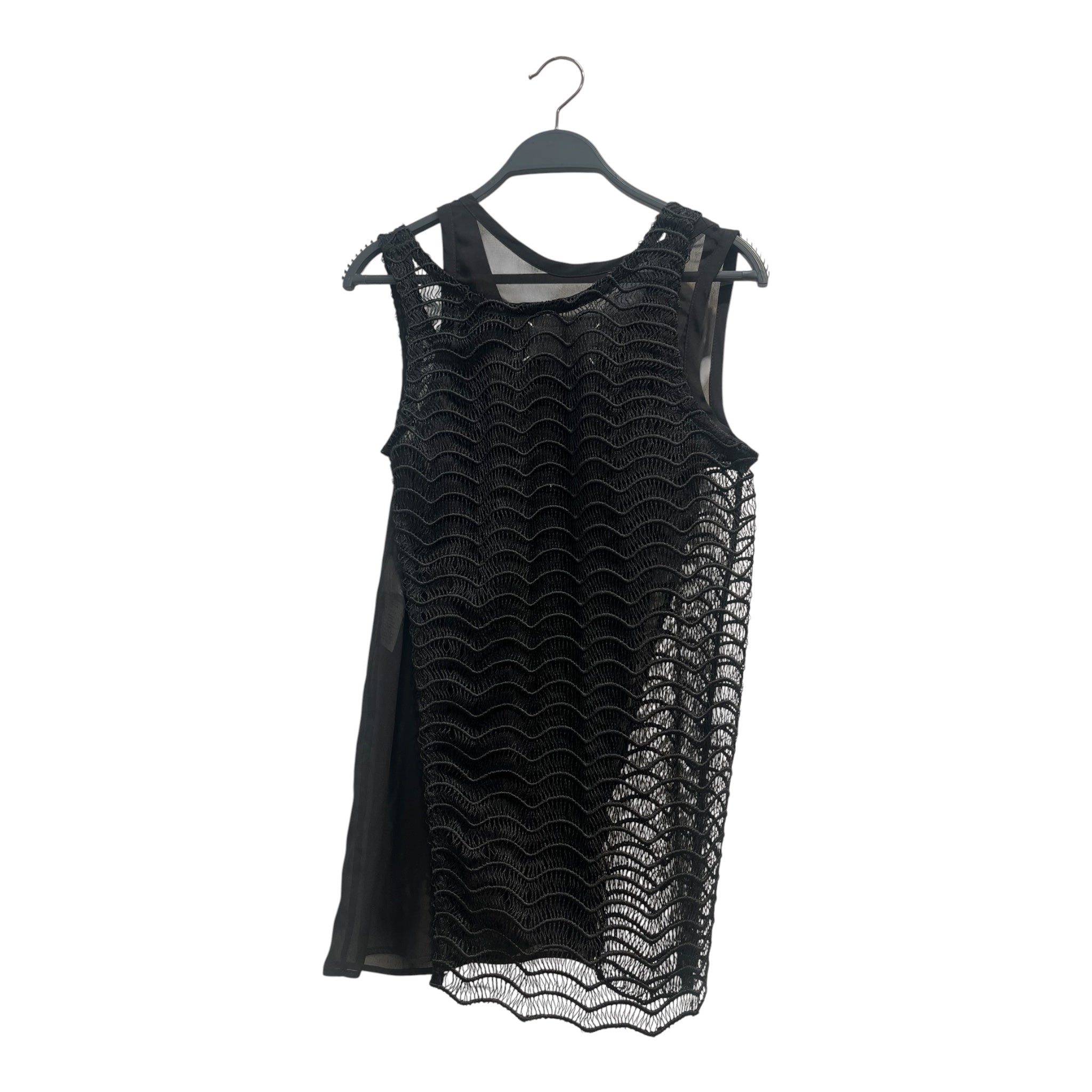 Maison Margiela/SL Blouse/XS/Polyester/BLK/DOUBLE LAYER MESH TANK view 2