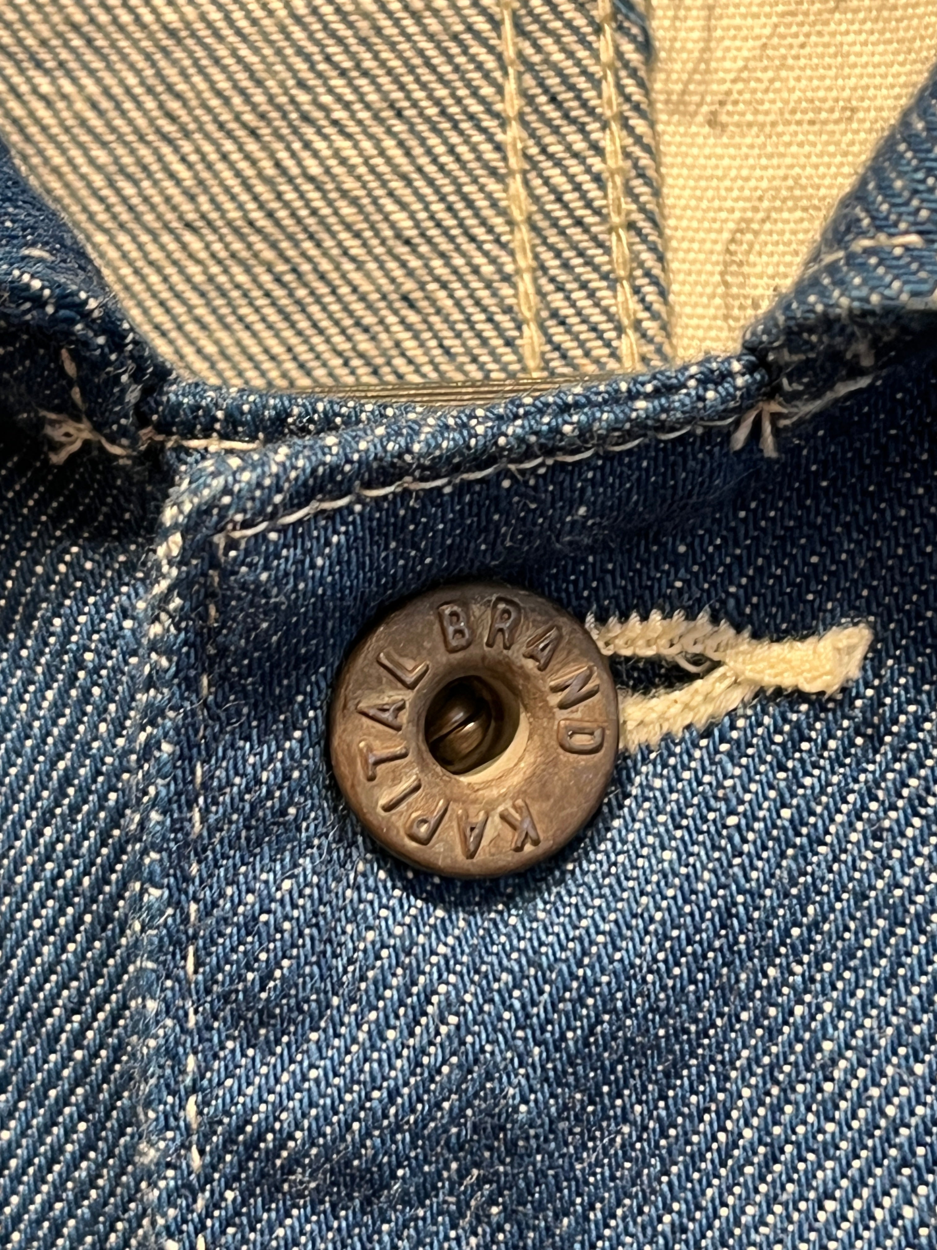 KAPITAL/Denim Jkt/L/Denim/BLU/20 PEACE RED ON BACK BUTTON UP view 3