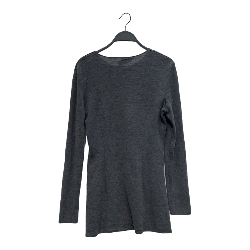 VALENTINO/LS Dress/10/Wool/GRY/Mini Length/miss v plain