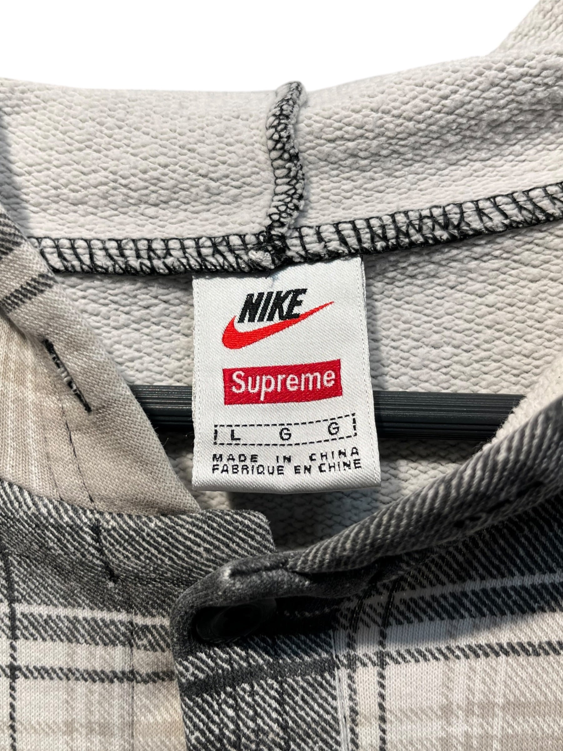 NIKE/Supreme/Sweatshirt/L/Plaid/Cotton/GRY/ view 5