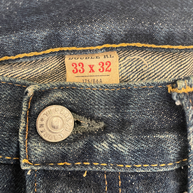RRL/Straight Pants/33/Denim/IDG/distressed jeans