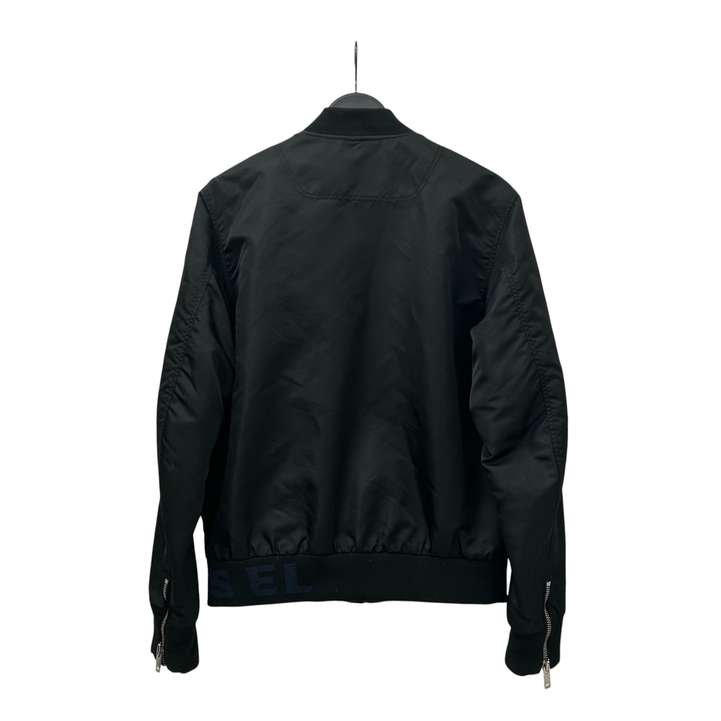 DIESEL/Jacket/L/Nylon/BLK/nylon denim zipper bomber view 2
