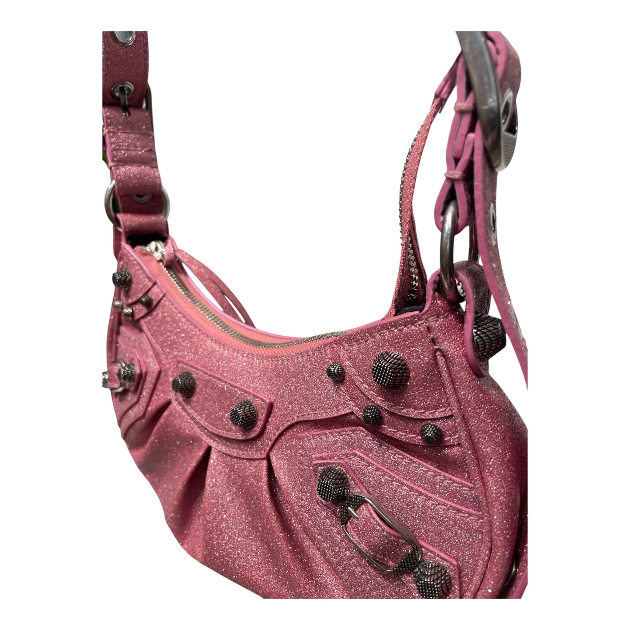 BALENCIAGA/Cross Body Bag/Glitter/PNK/LE CAGOLE view 6