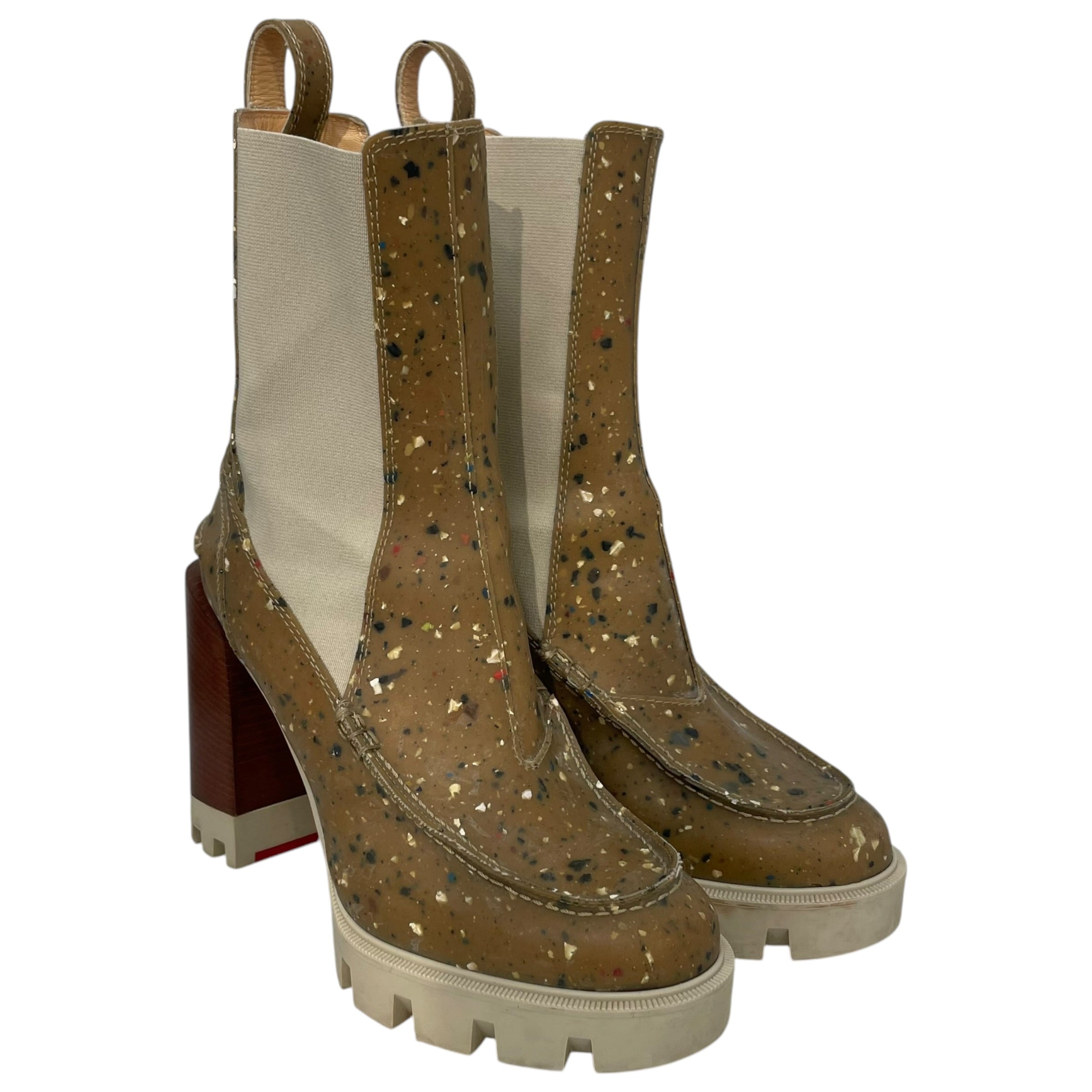 Christian Louboutin/Chelsea Boots/EU 36.5/All Over Print/Leather/MLT/"Glory" Lug-sole view 1