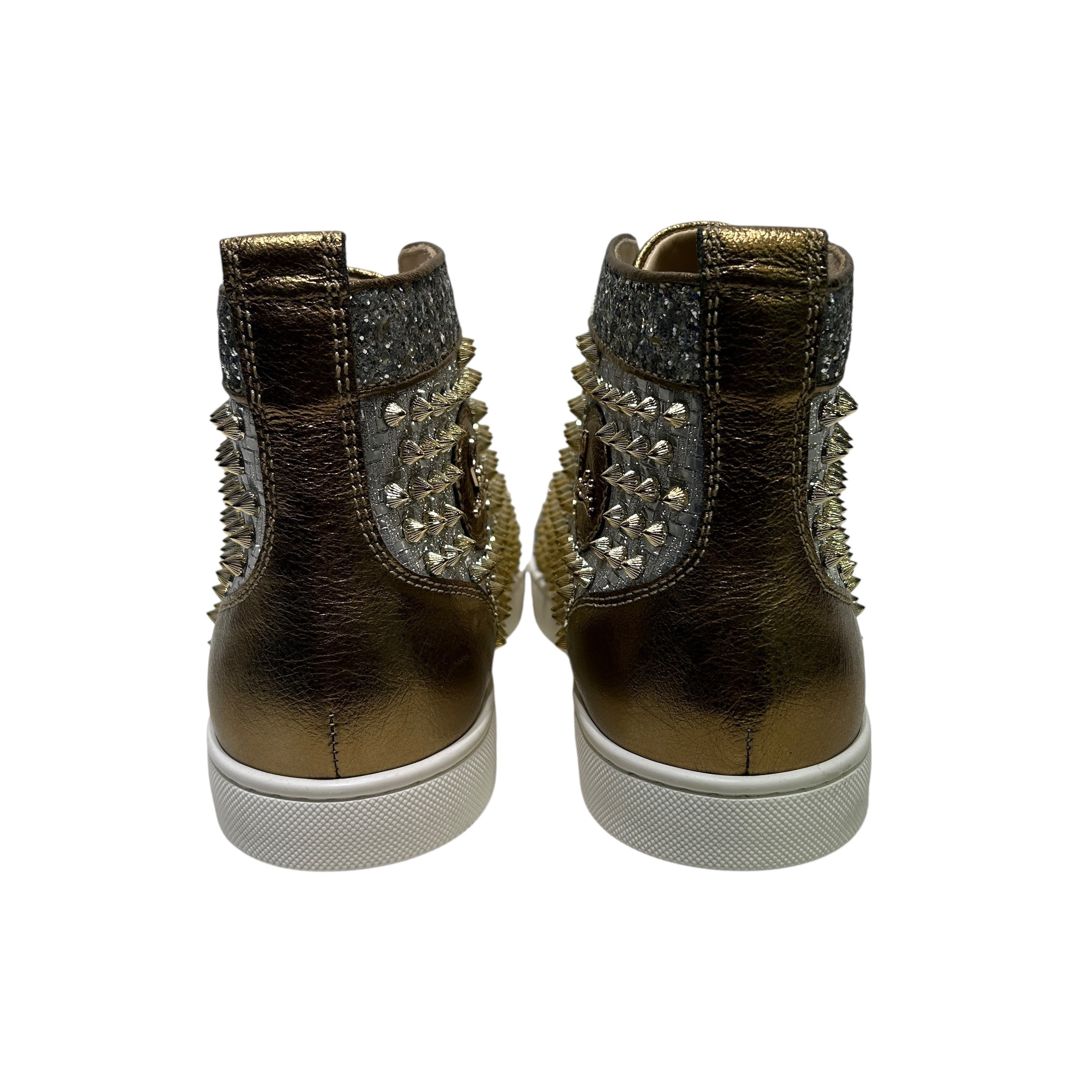 Christian Louboutin/Hi-Sneakers/EU 44/SLV/RHINESTONE STUDDED SNEAKERS view 3