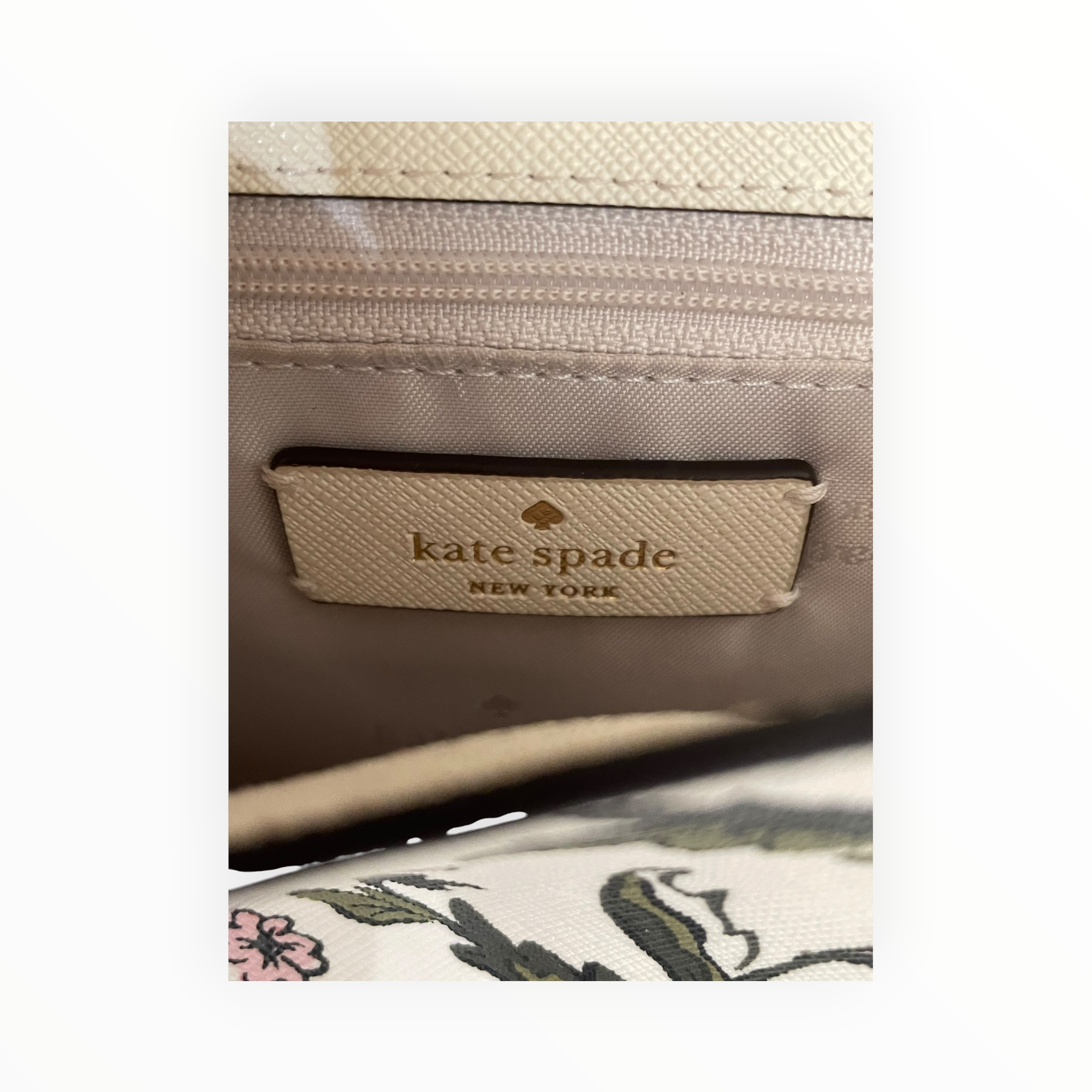 kate spade new york/Hand Bag/Floral Pattern/Leather/WHT/MATCHING PHONE CASE view 3