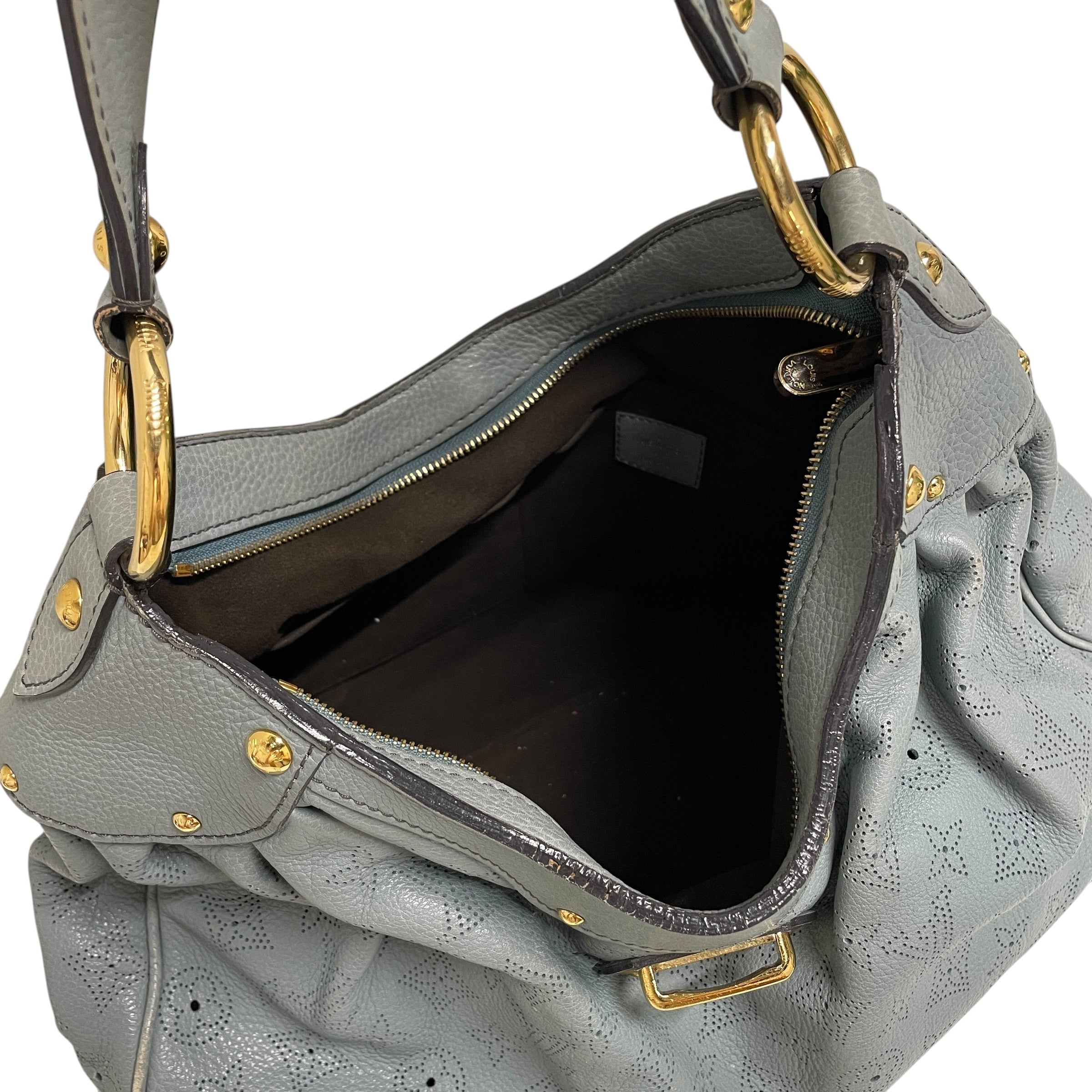 LOUIS VUITTON/Bag/Leather/BLU/GOLD ACCENT view 3