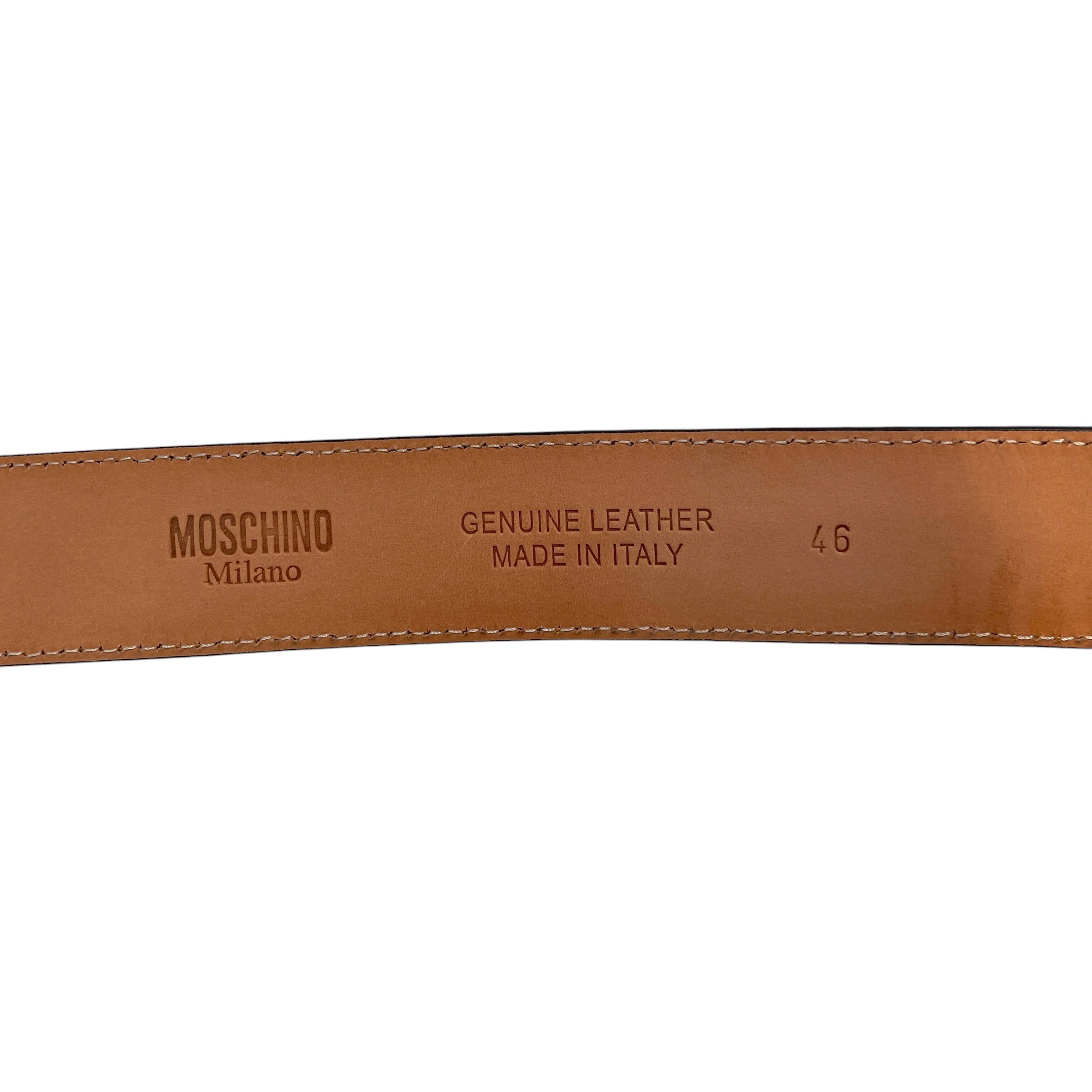 MOSCHINO/Belt/Leather/ORN/Gold Lettering Logo view 2