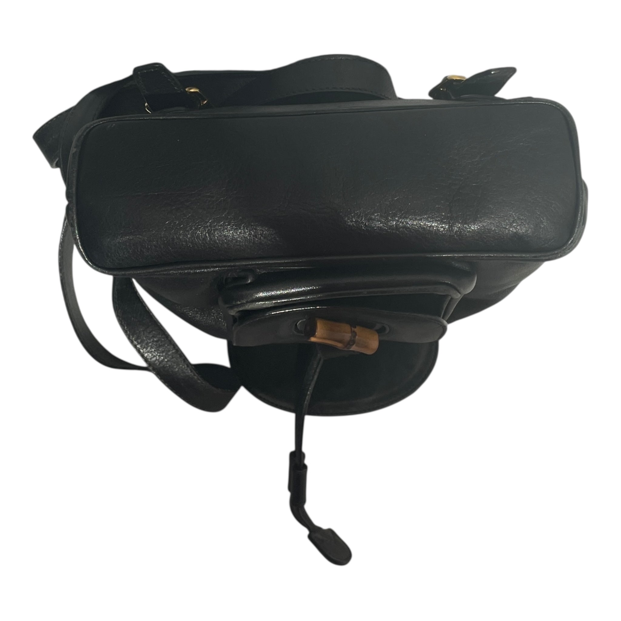 GUCCI/Backpack/S/Leather/BLK/GUCCI BAMBOO LEATHER view 4