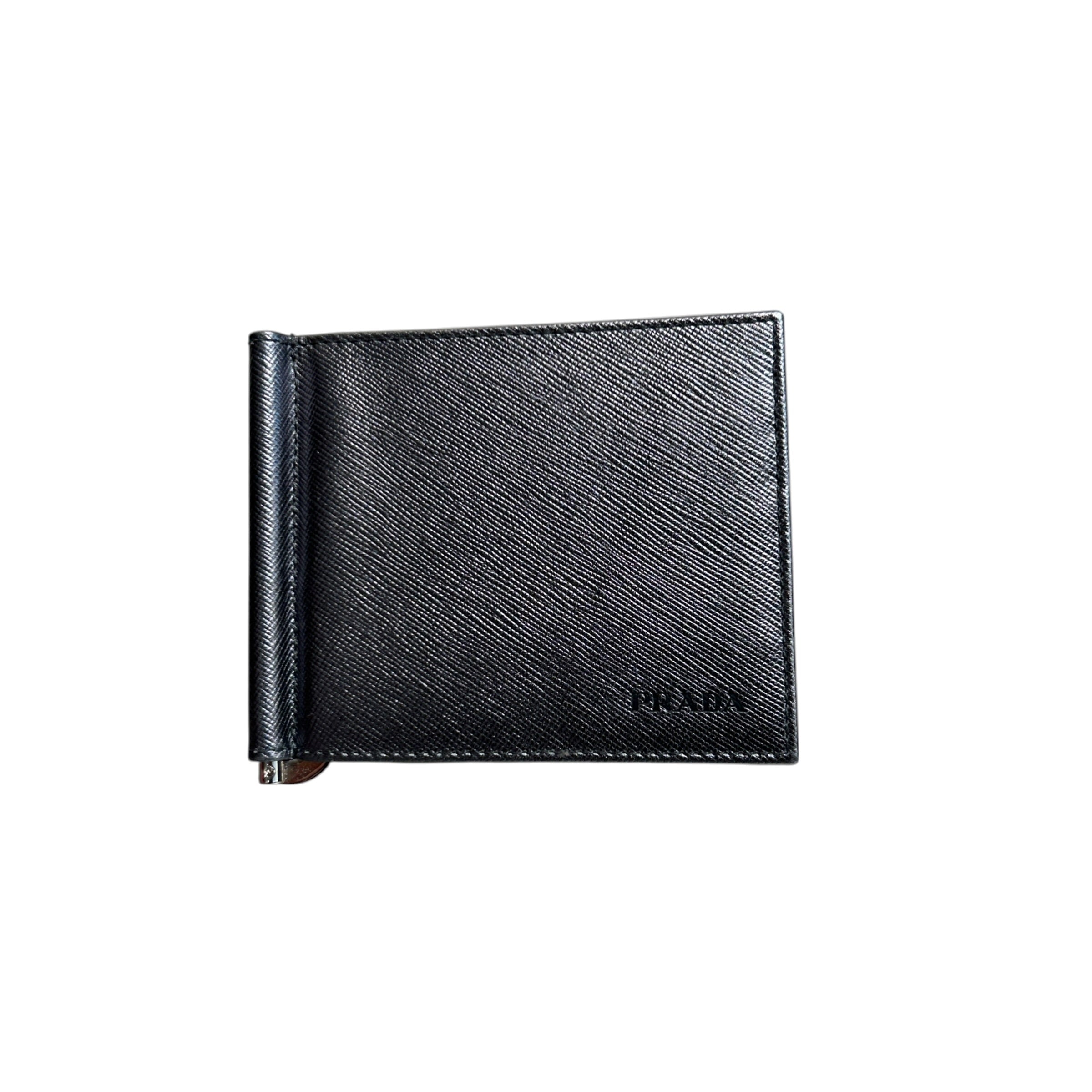 PRADA/Wallet/Leather/BLK/L's/Saffiano Money Clip Wallet view 1