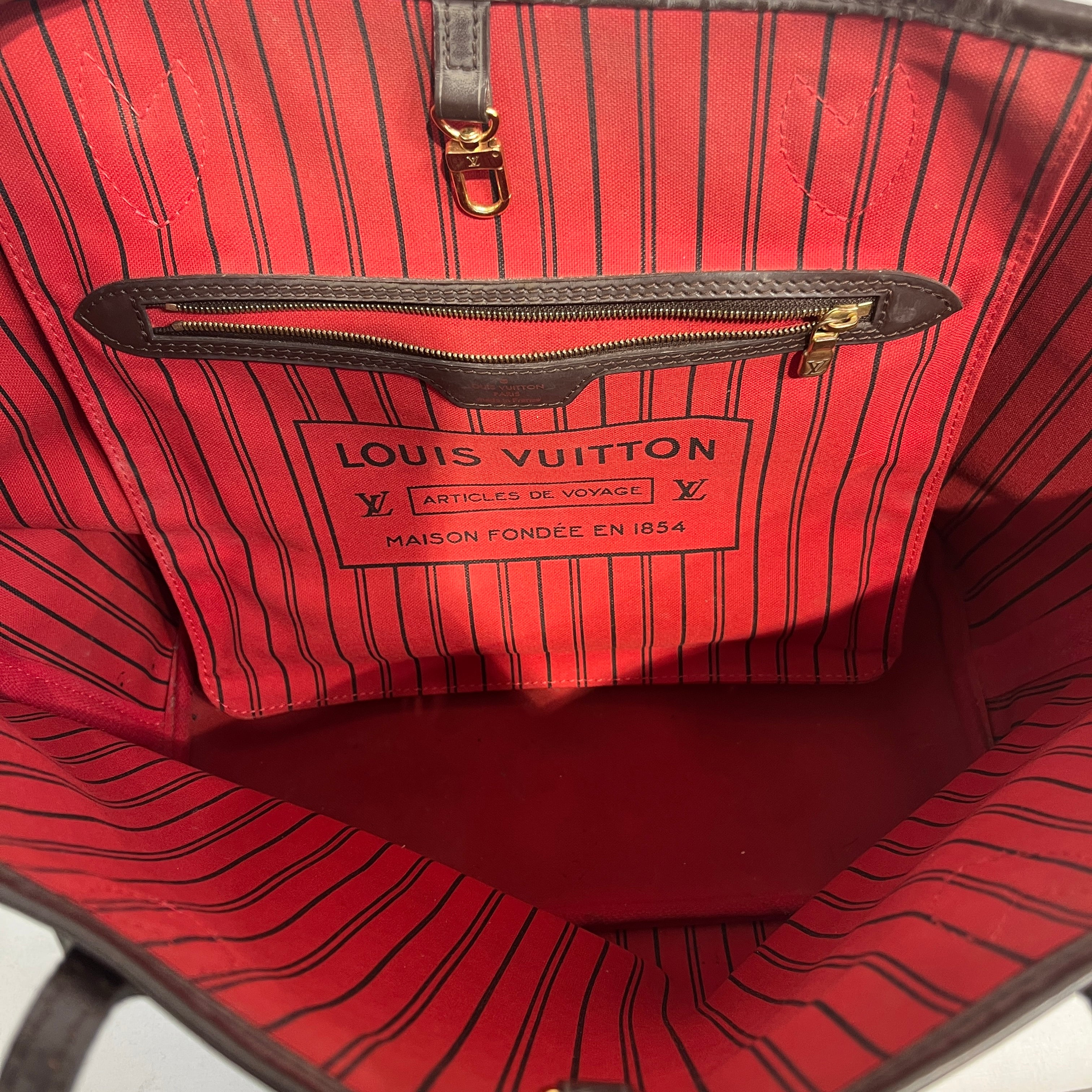LOUIS VUITTON/Bag/All Over Print/Leather/BRW/Neverfull Damien Ebene view 3