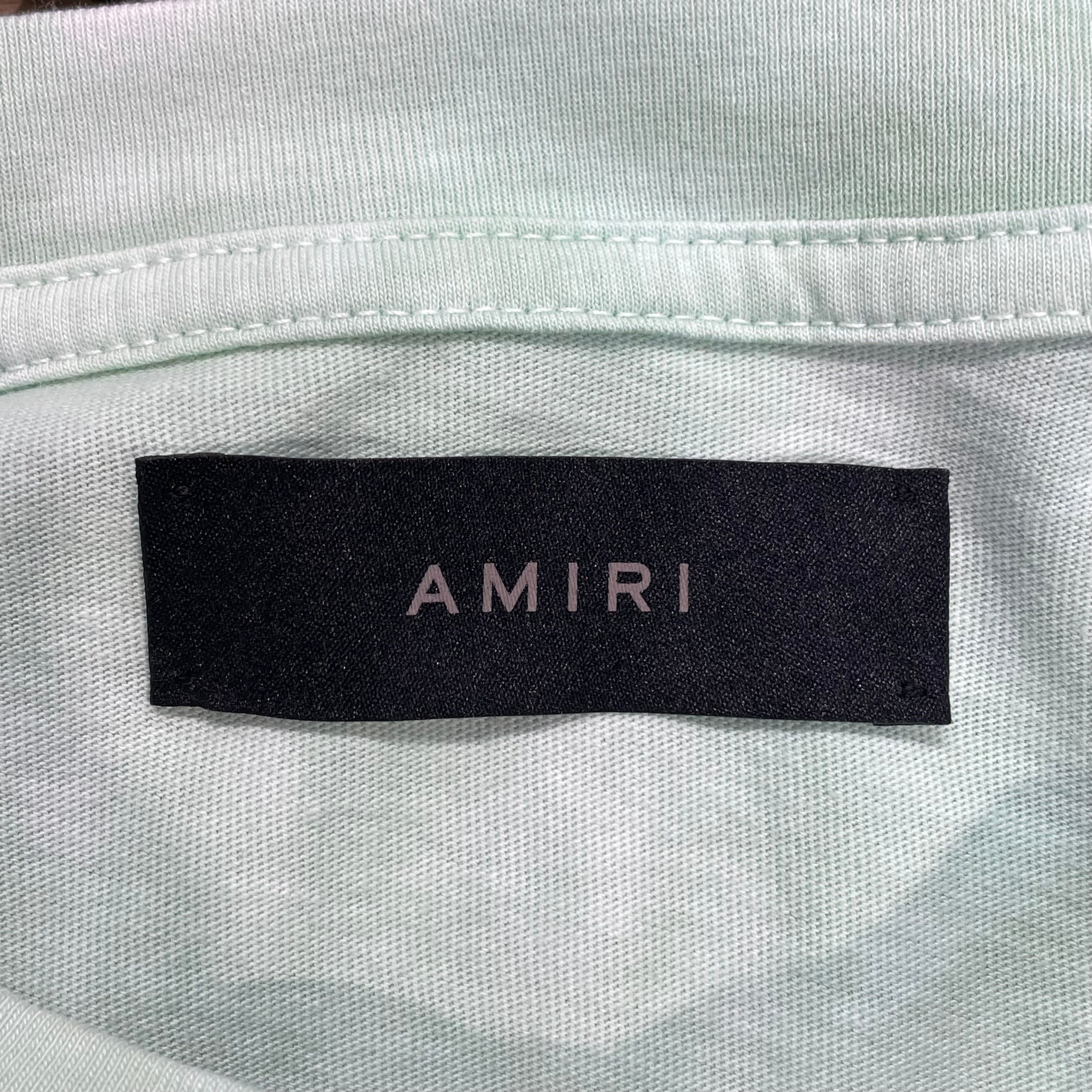 AMIRI/T-Shirt/XL/Cotton/GRN/dip dye green view 3