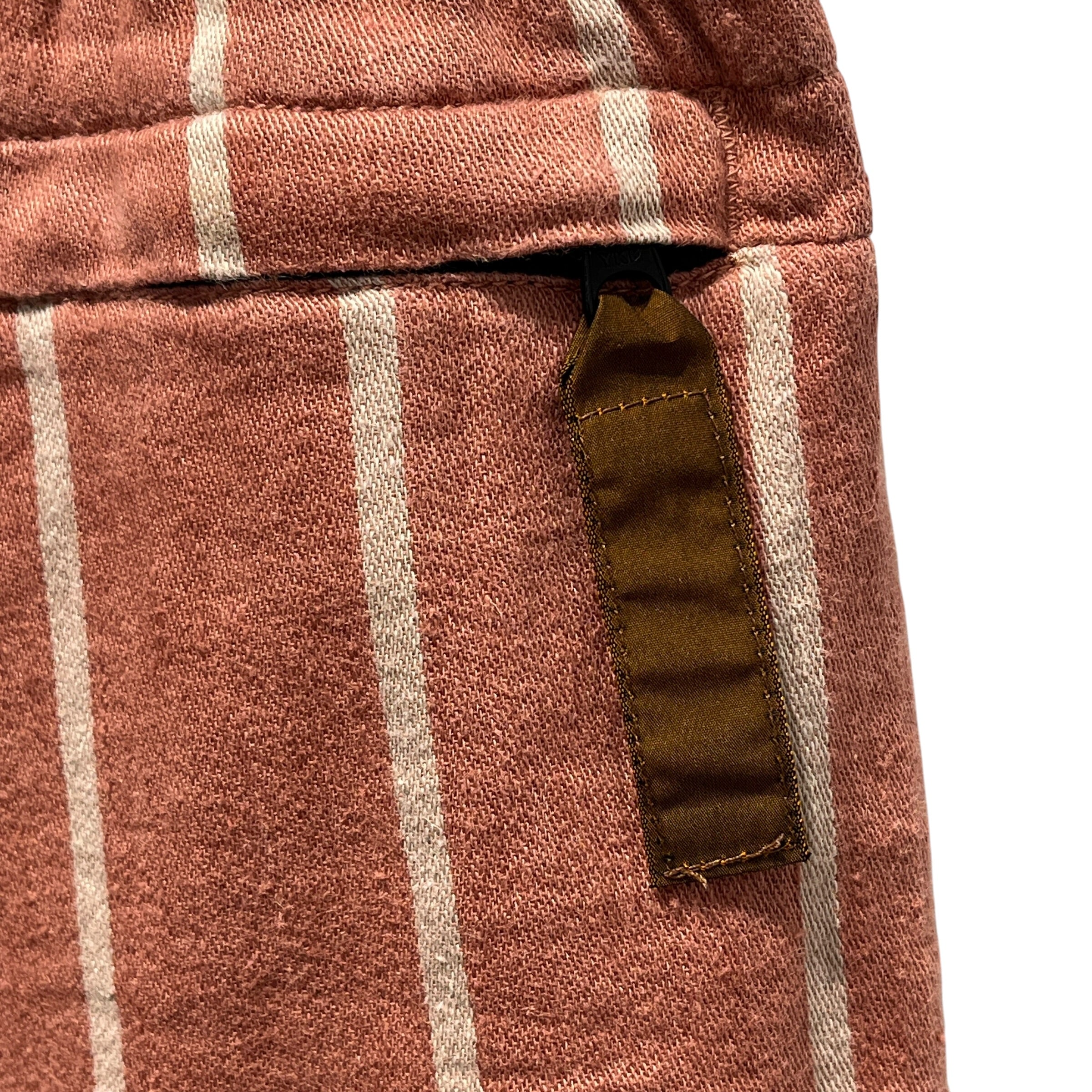 KAPITAL/Pants/4/Linen/ORN/Stripe/BROWN AND BLACK DRAWSTRING view 9