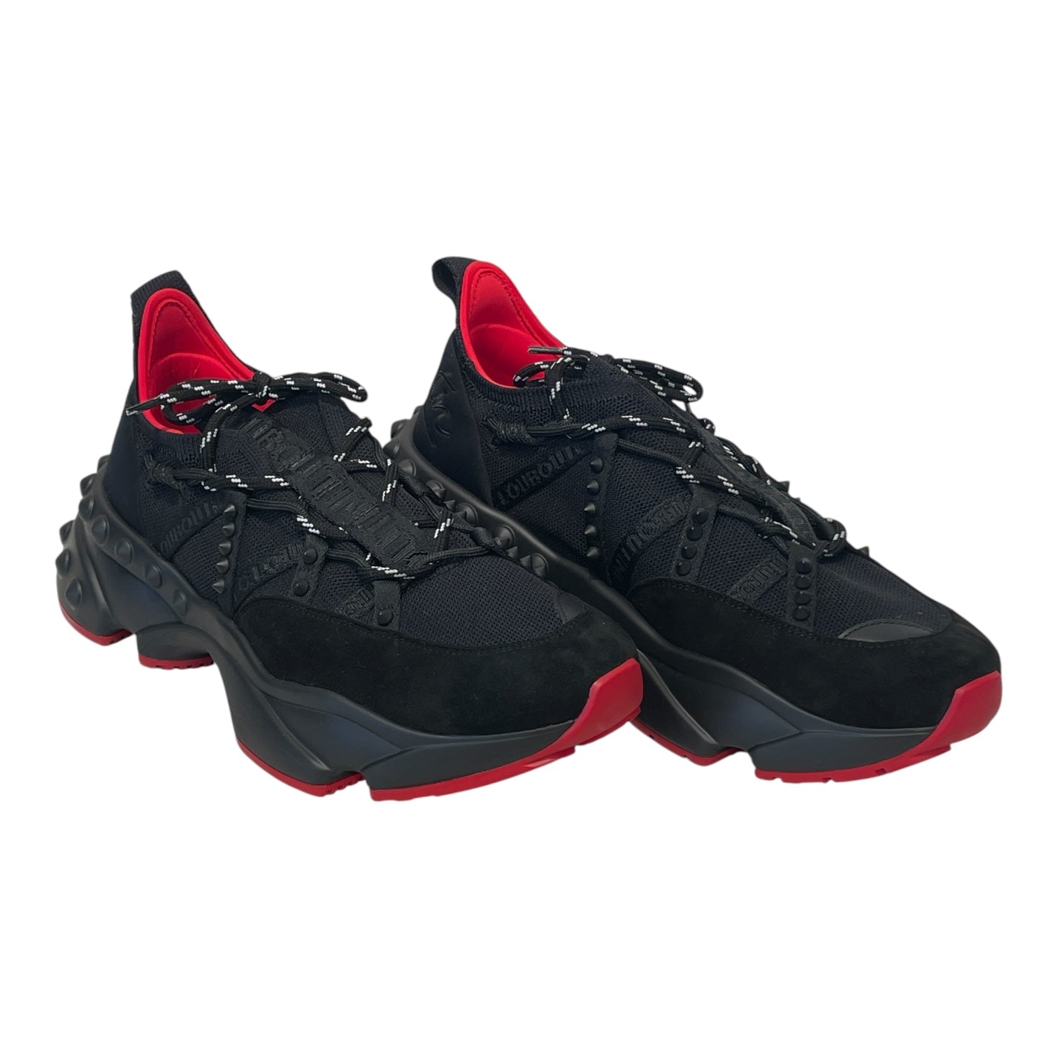 Christian Louboutin/Low-Sneakers/EU 44/Leather/BLK/TRAINNRUN view 1