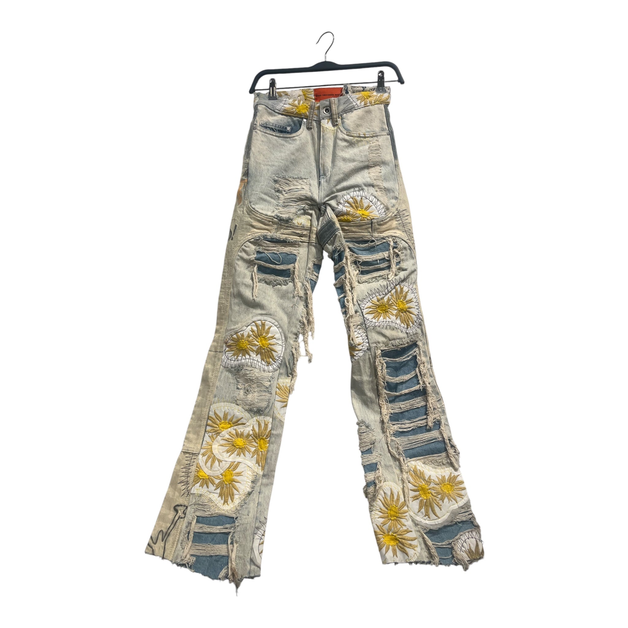 WHO DECIDES WAR/Bottoms/24/Cotton/BLU/HIPPIE FLOER DISTRESSED view 1