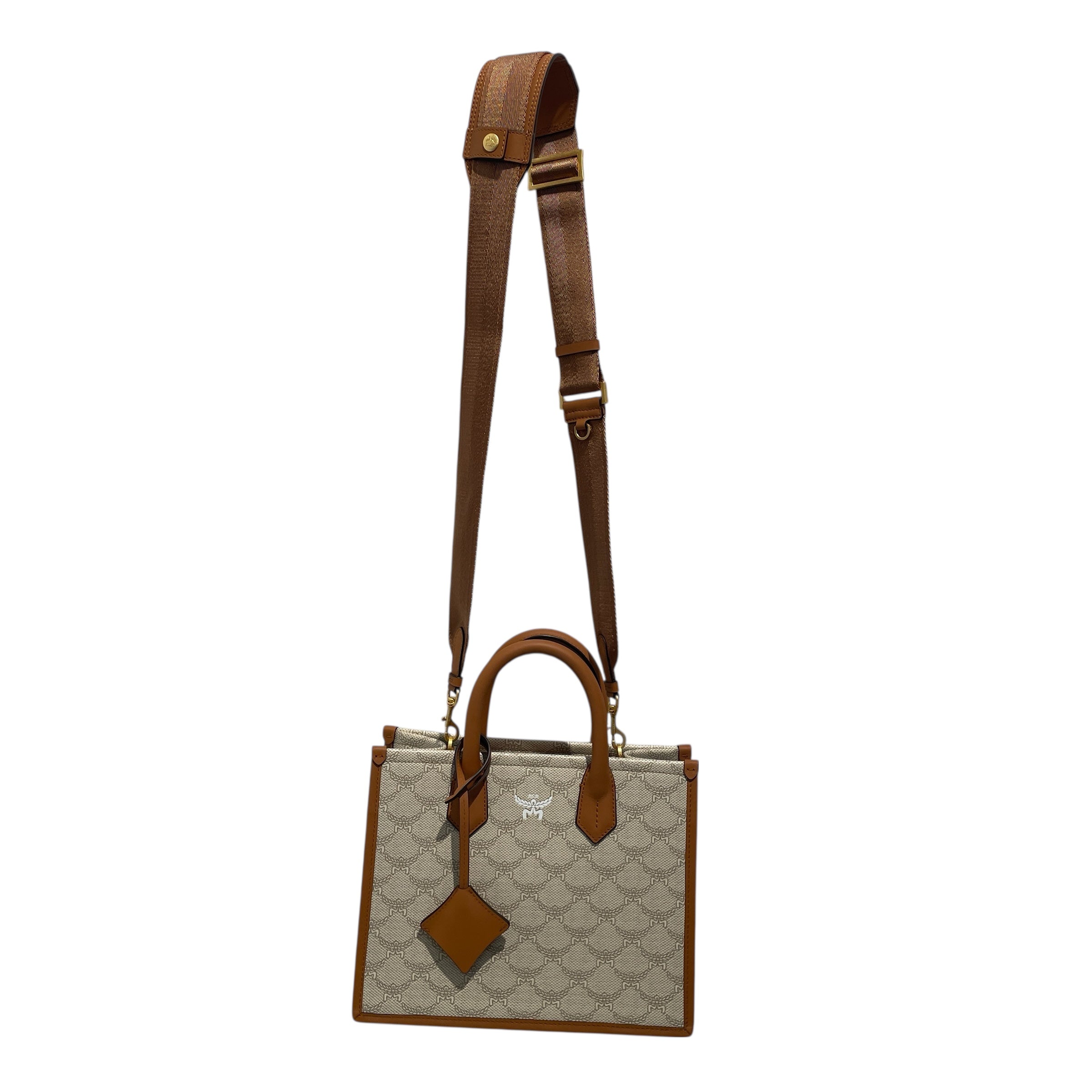 MCM/Hand Bag/Monogram/Leather/CRM/ view 1