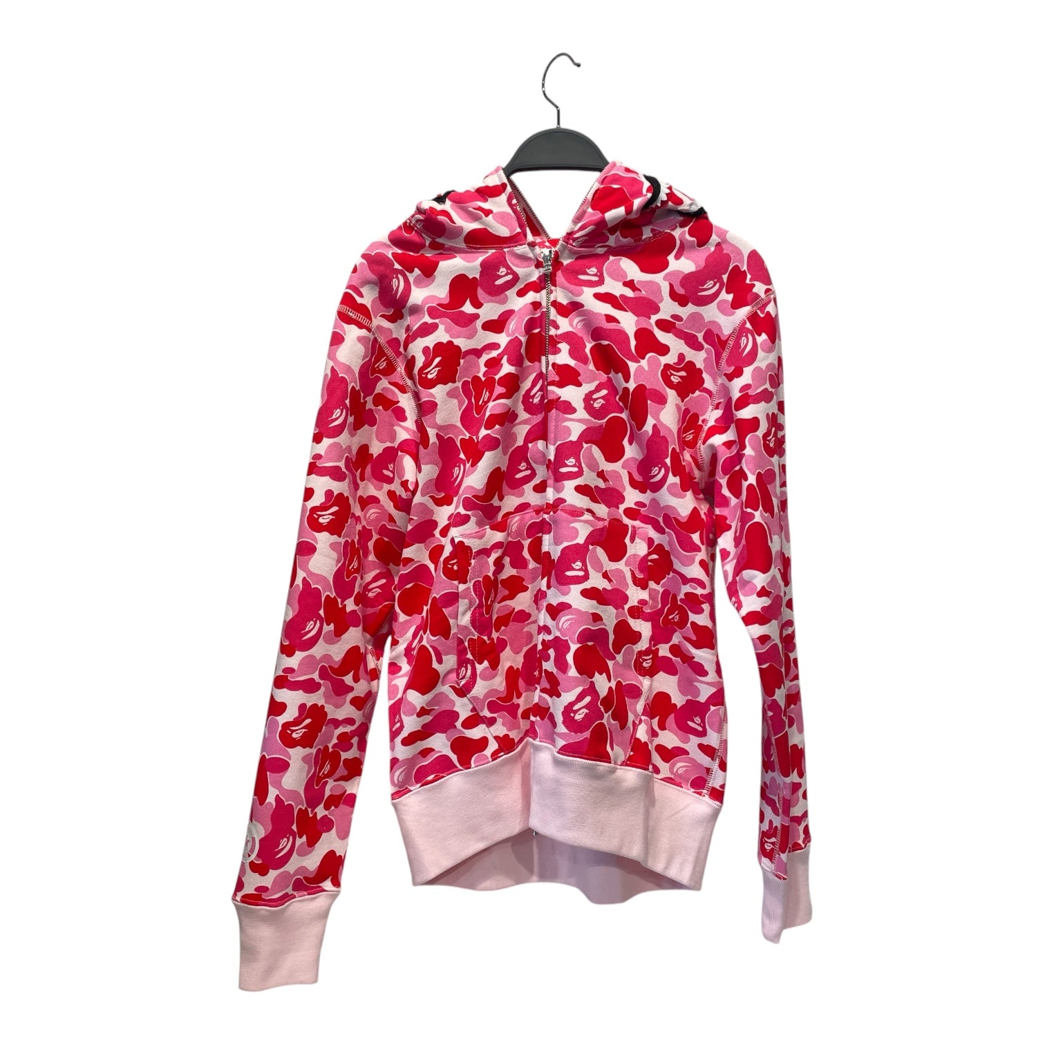 A BATHING APE/Zip Up Hoodie/S/Camouflage/Cotton/PNK/ABC SHARK HOODIE view 1