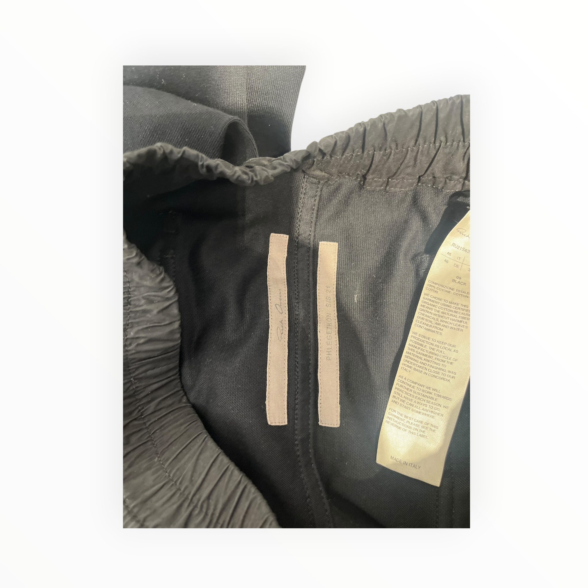 Rick Owens/Bottoms/46/Cotton/BLK/CARGO SWEATS view 8