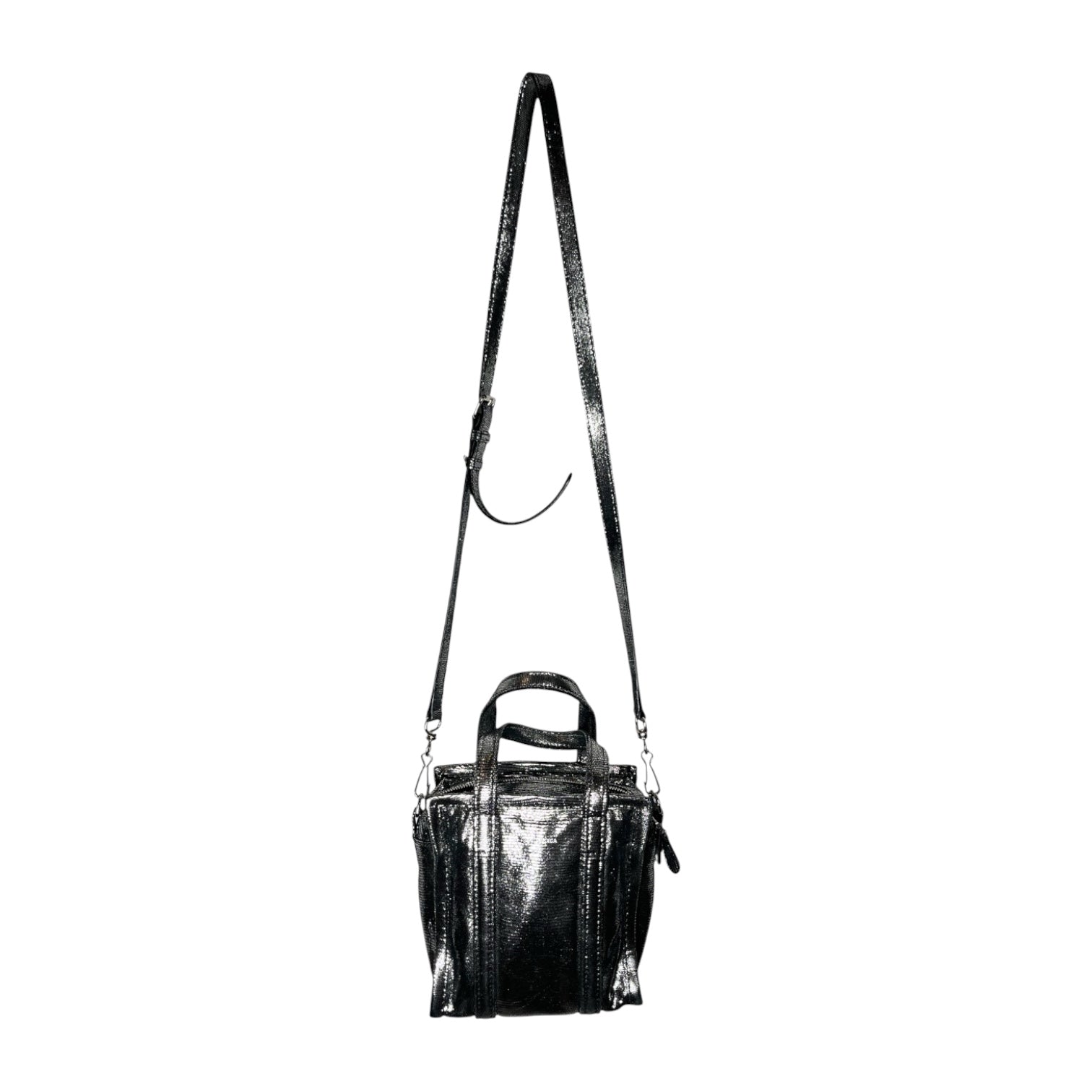 BALENCIAGA/Cross Body Bag/Iridescent/Leather/SLV/SILVER DISCO BAZAAR view 3