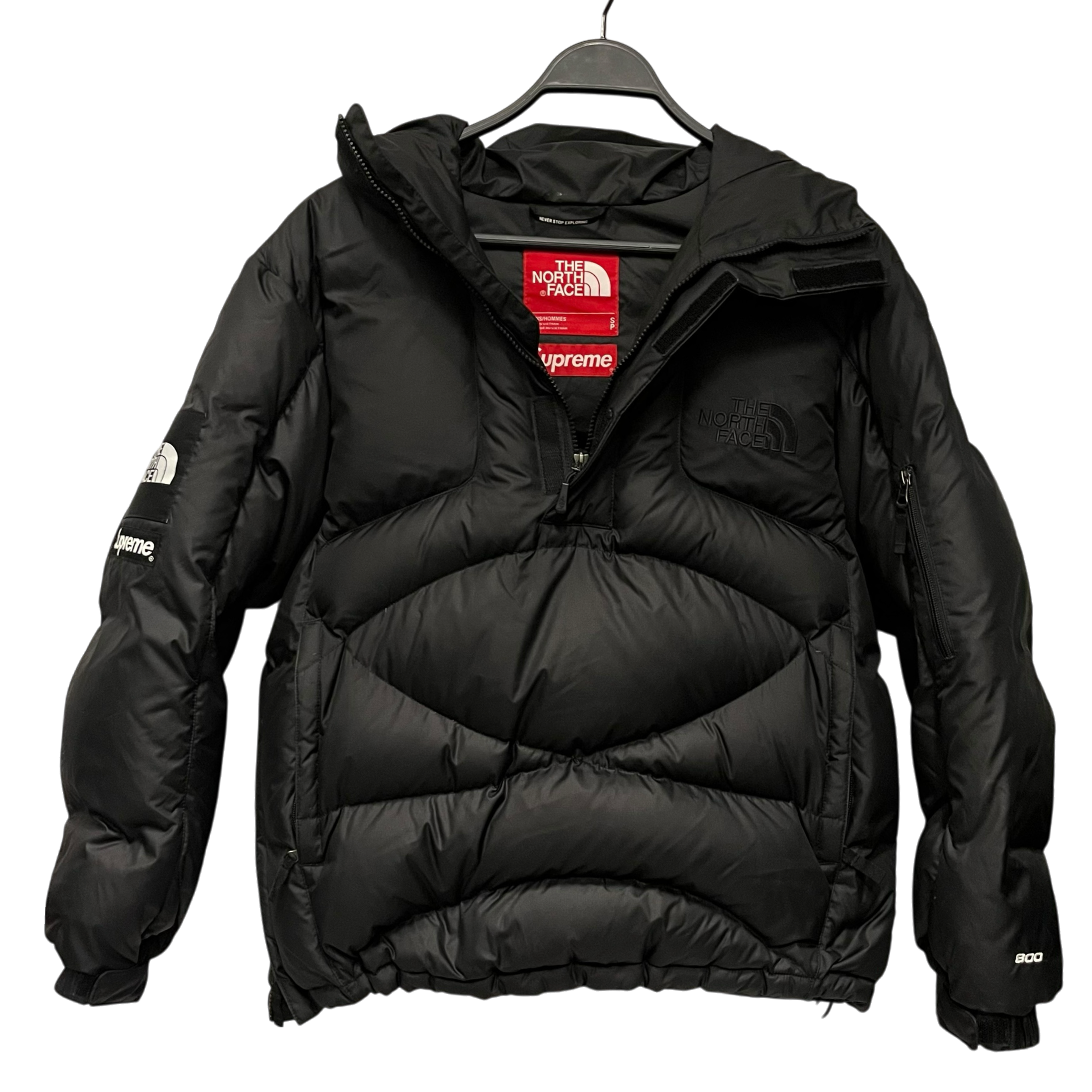 Supreme/THE NORTH FACE/Puffer Jkt/S/Nylon/BLK/HALF ZIP view 2