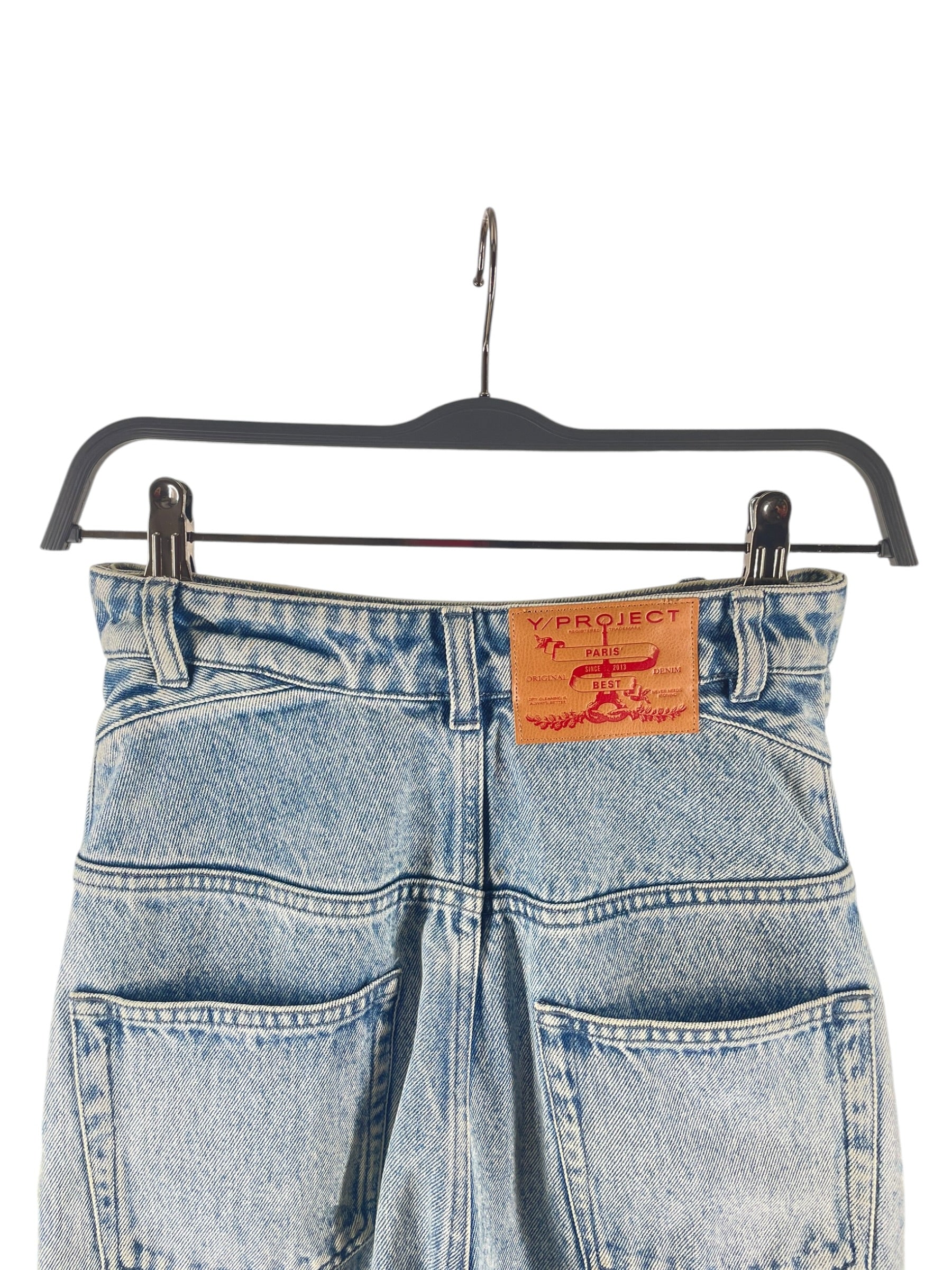 Y/PROJECT/Bottoms/25/Cotton/IDG/Button Fly/Y-PROJECT HIGHRISE V SHAPE JEA view 4