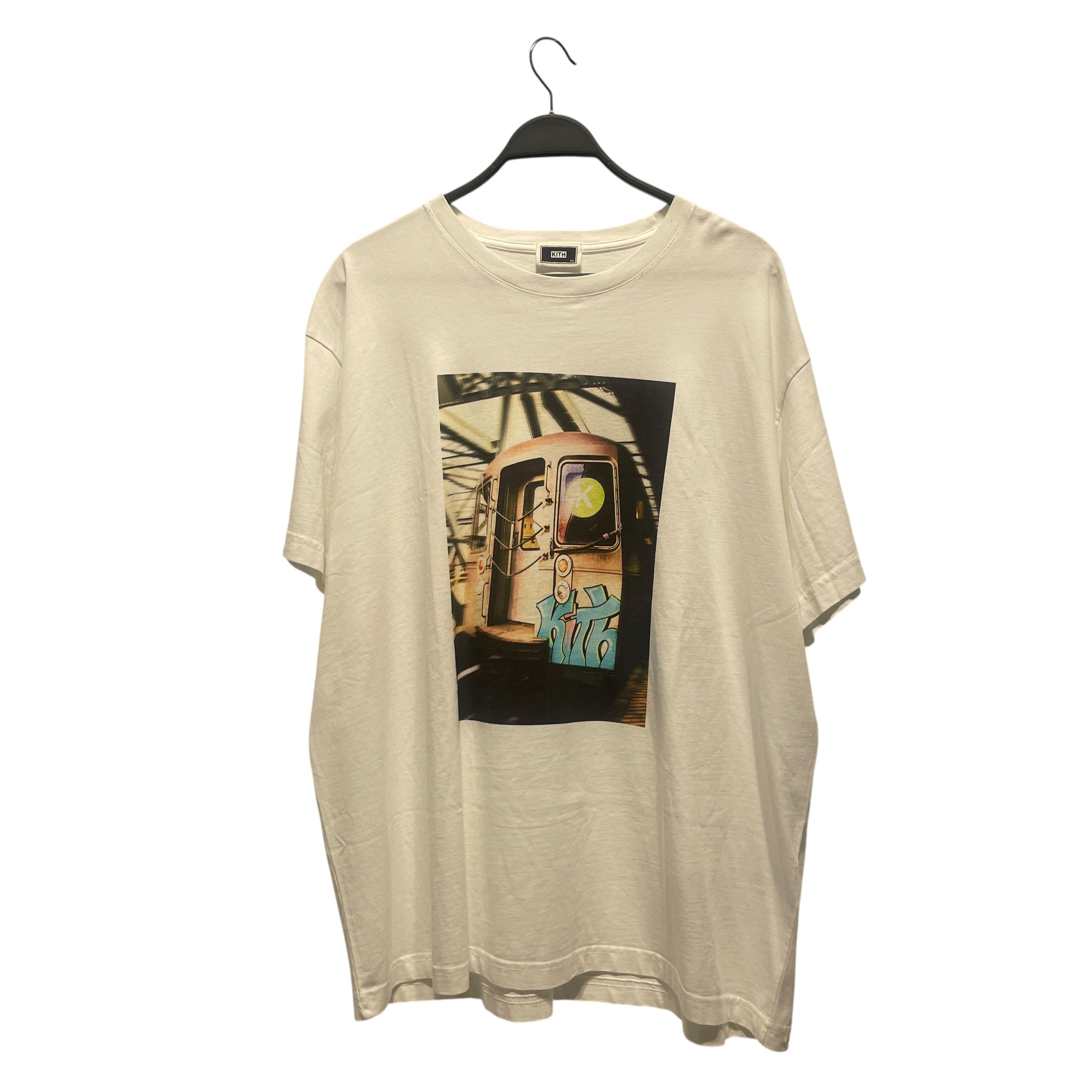 KITH/T-Shirt/XXL/Cotton/WHT/train graffiti view 1
