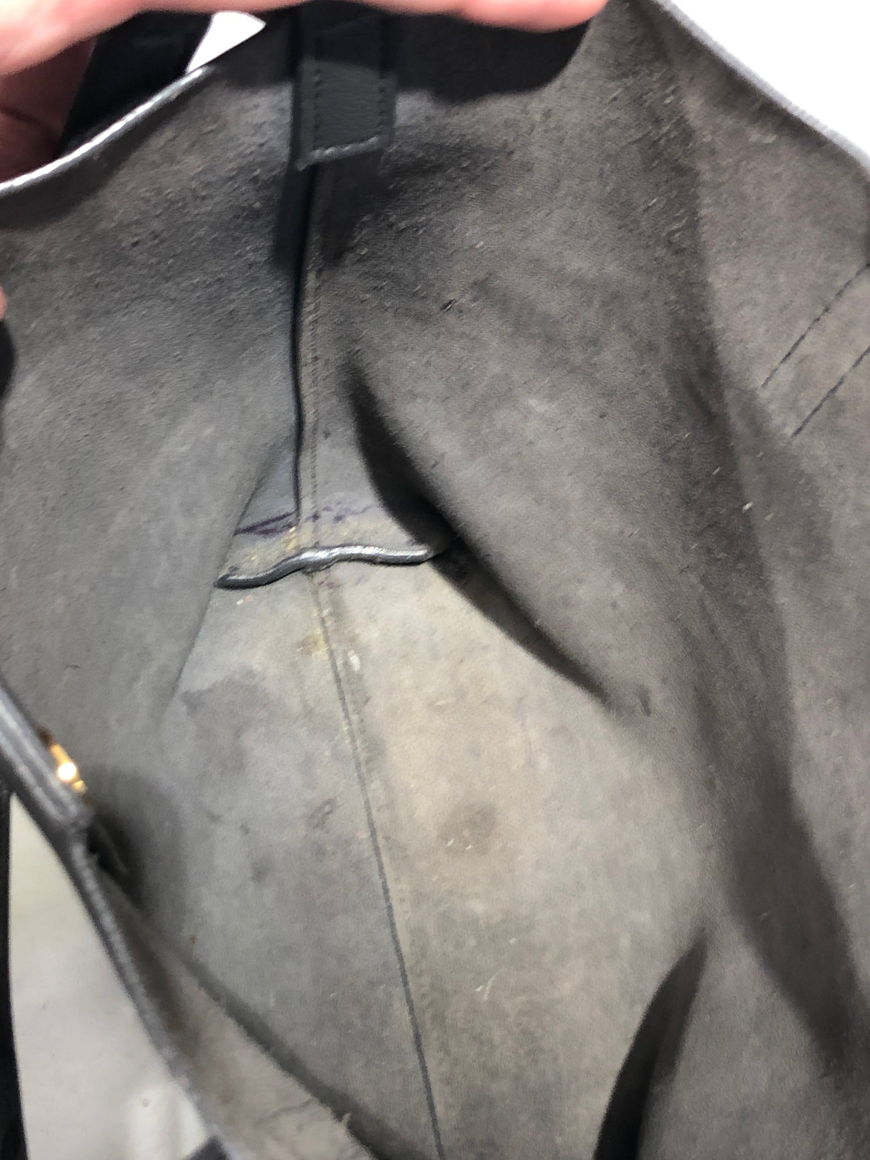 SAINT LAURENT/Tote Bag/Leather/GRY/SHOPPING TOTE BAG view 4