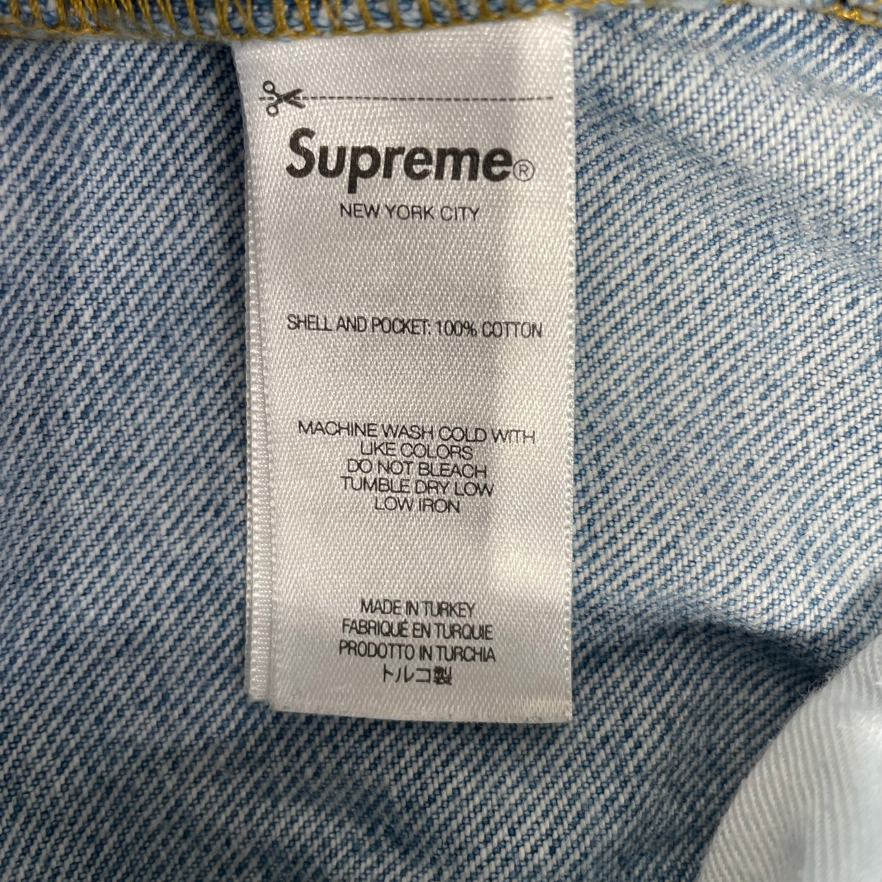 Supreme/Carpenter Pants/32/Denim/BLU/double knee view 4