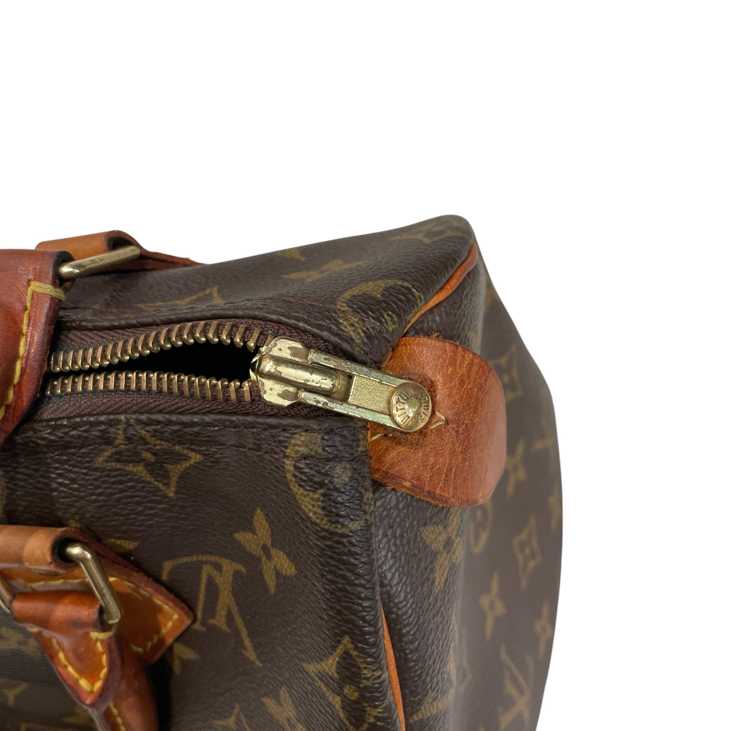 LOUIS VUITTON/Hand Bag/Leather/BRW/SPEEDY 25 GOLD LOCK view 5