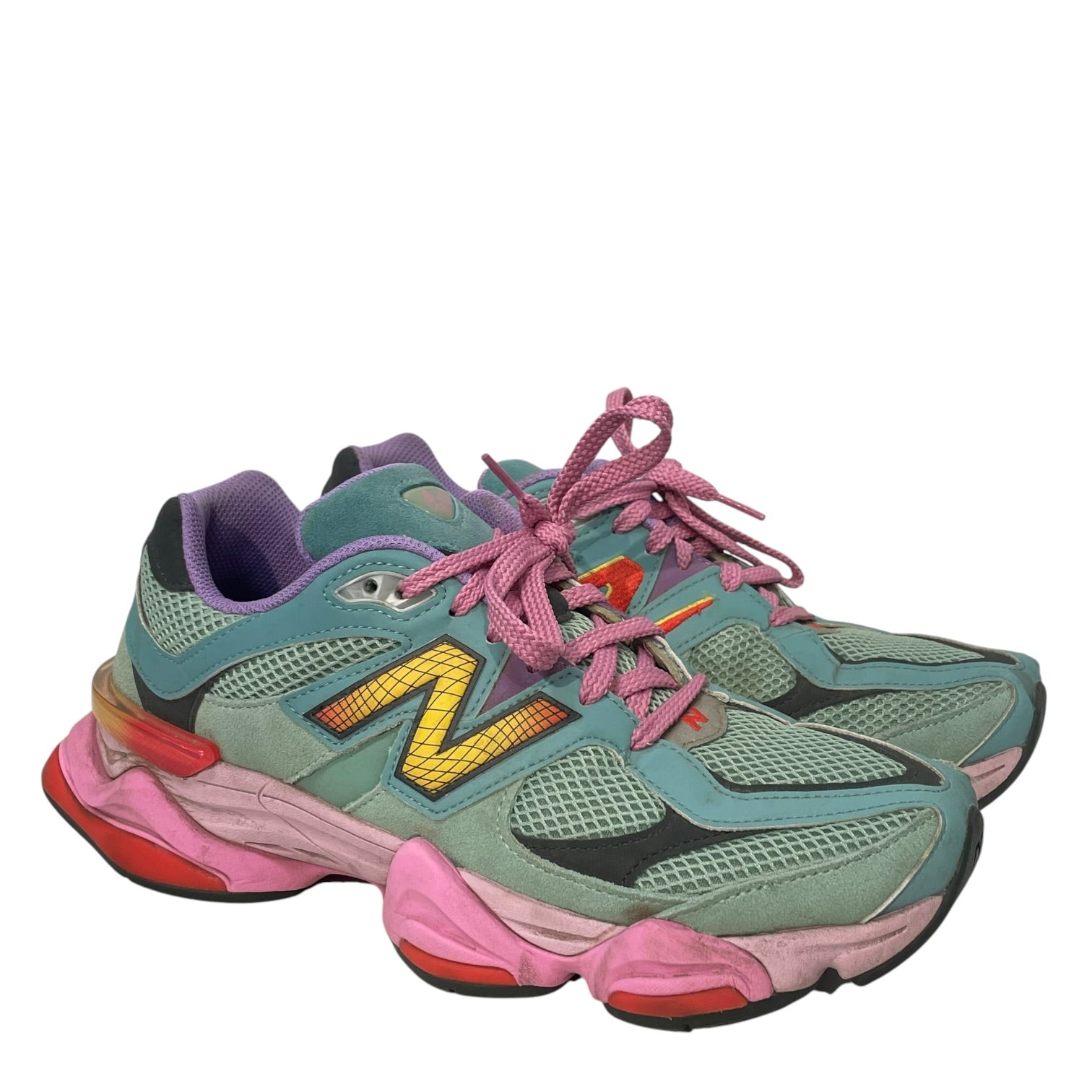 NEW BALANCE/Low-Sneakers/US 10/Leather/MLT/9060 warped mint/pink view 1