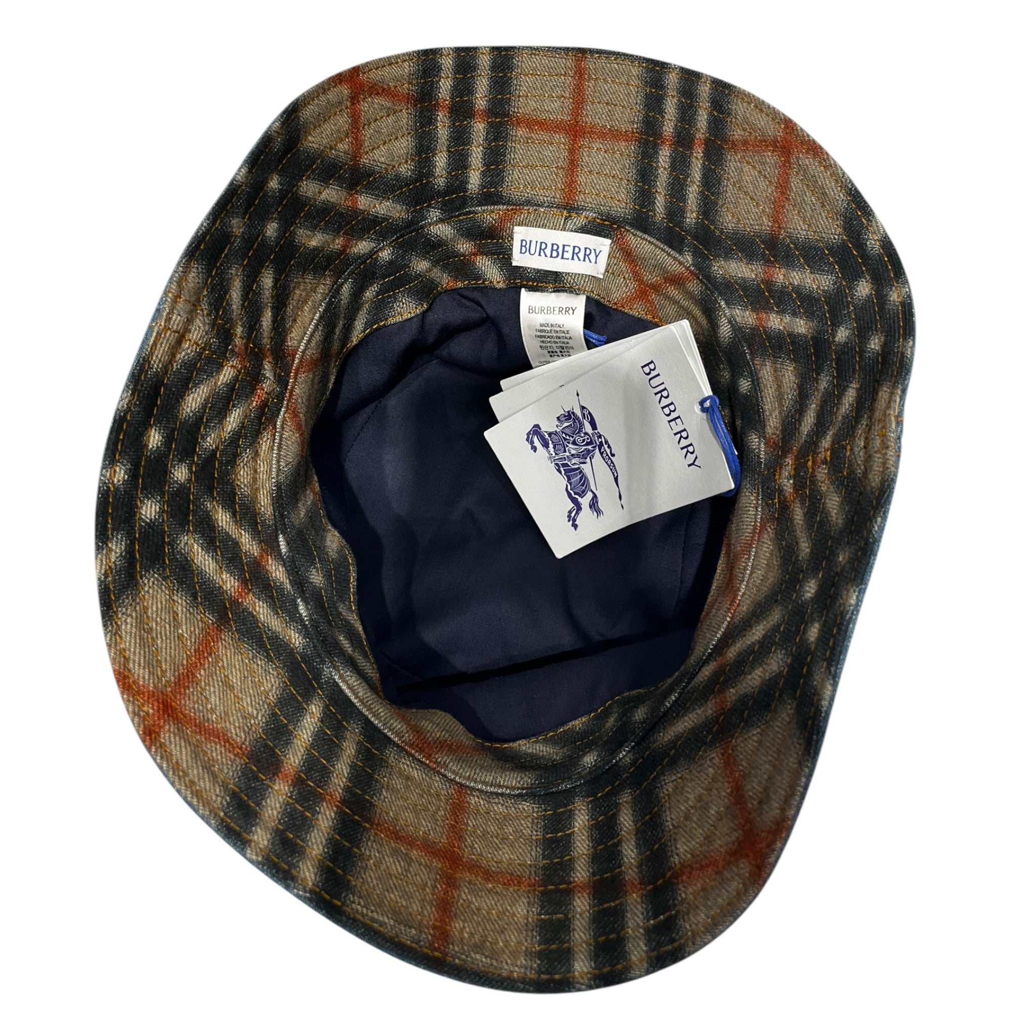 BURBERRY/Bucket Hat/OS/Denim/IDG/M's/ view 3