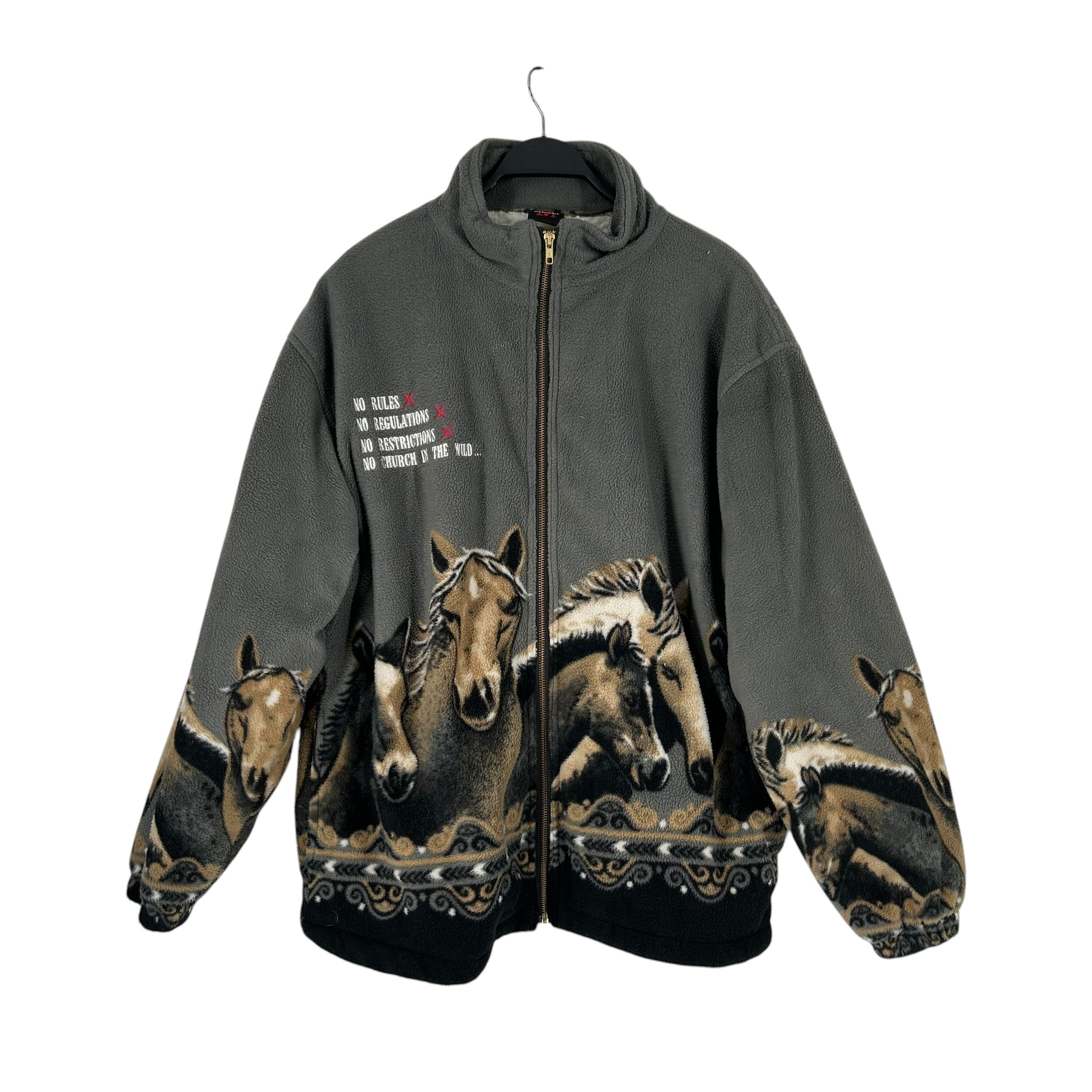 MAZMANIA/Tops/XL/Graphic/Wool/GRY/HORSES view 1
