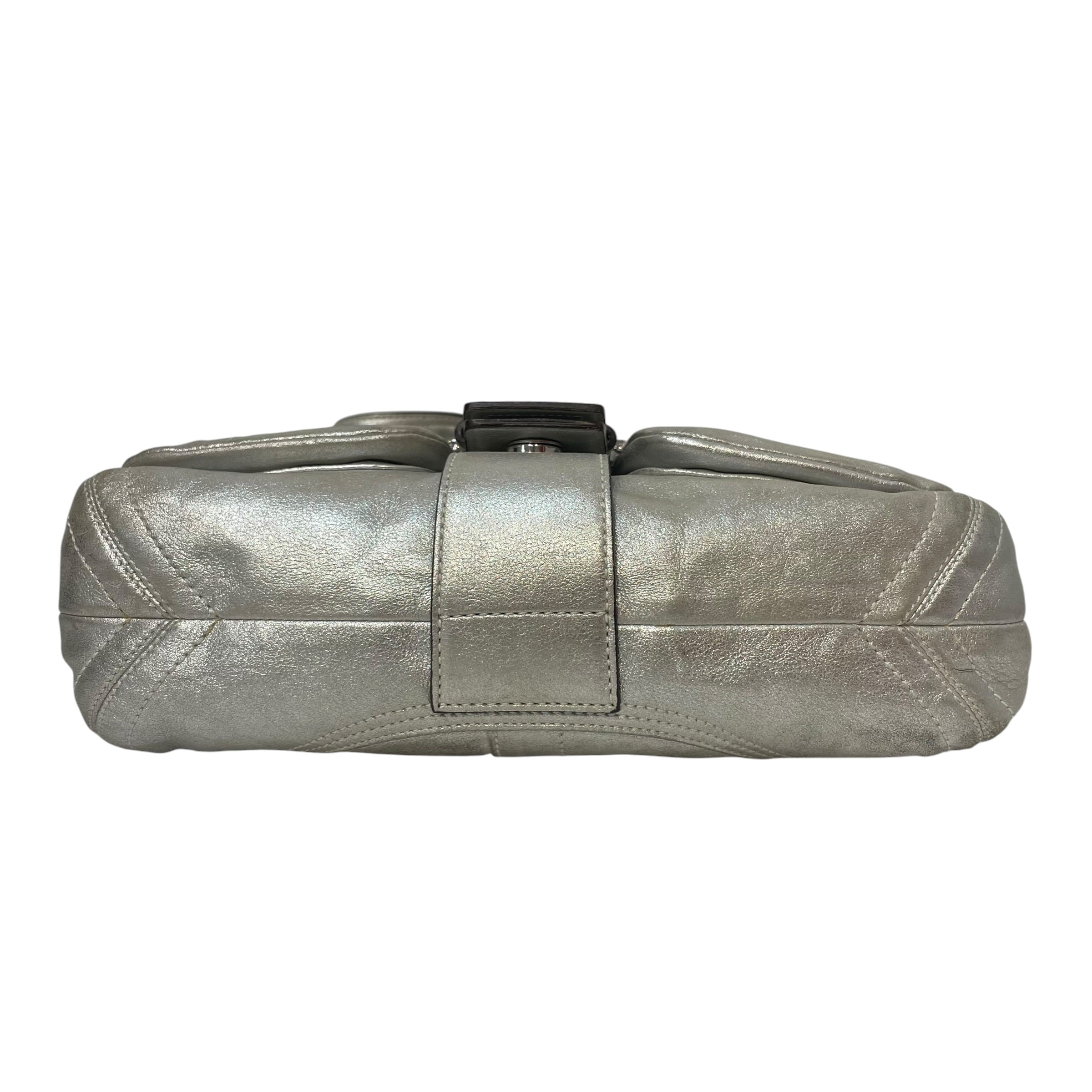 COACH/Hand Bag/Iridescent/Leather/SLV/Metalic Silver Soho Bag view 3