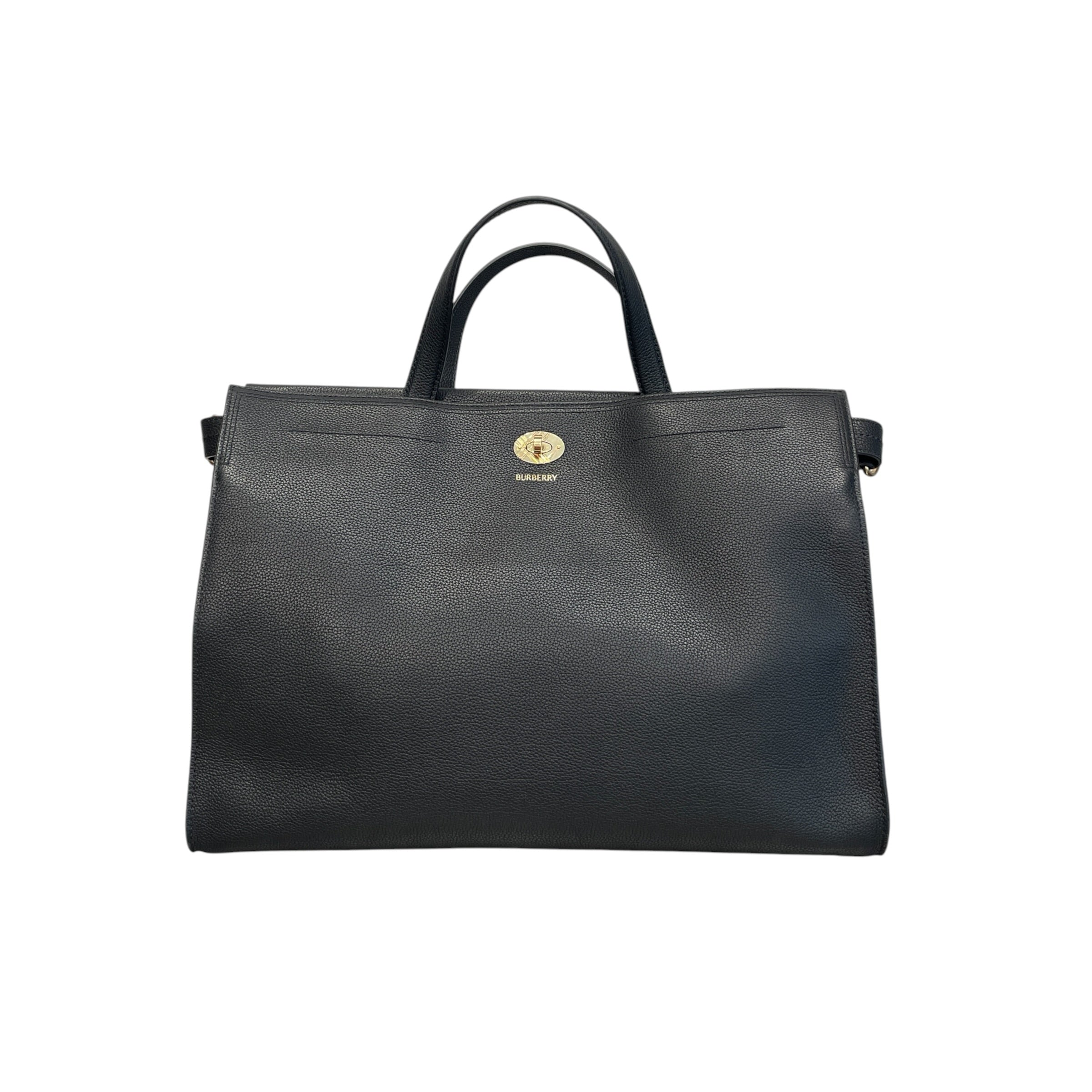 BURBERRY/Tote Bag/Leather/BLK/COTSWOLDS TOTE view 1